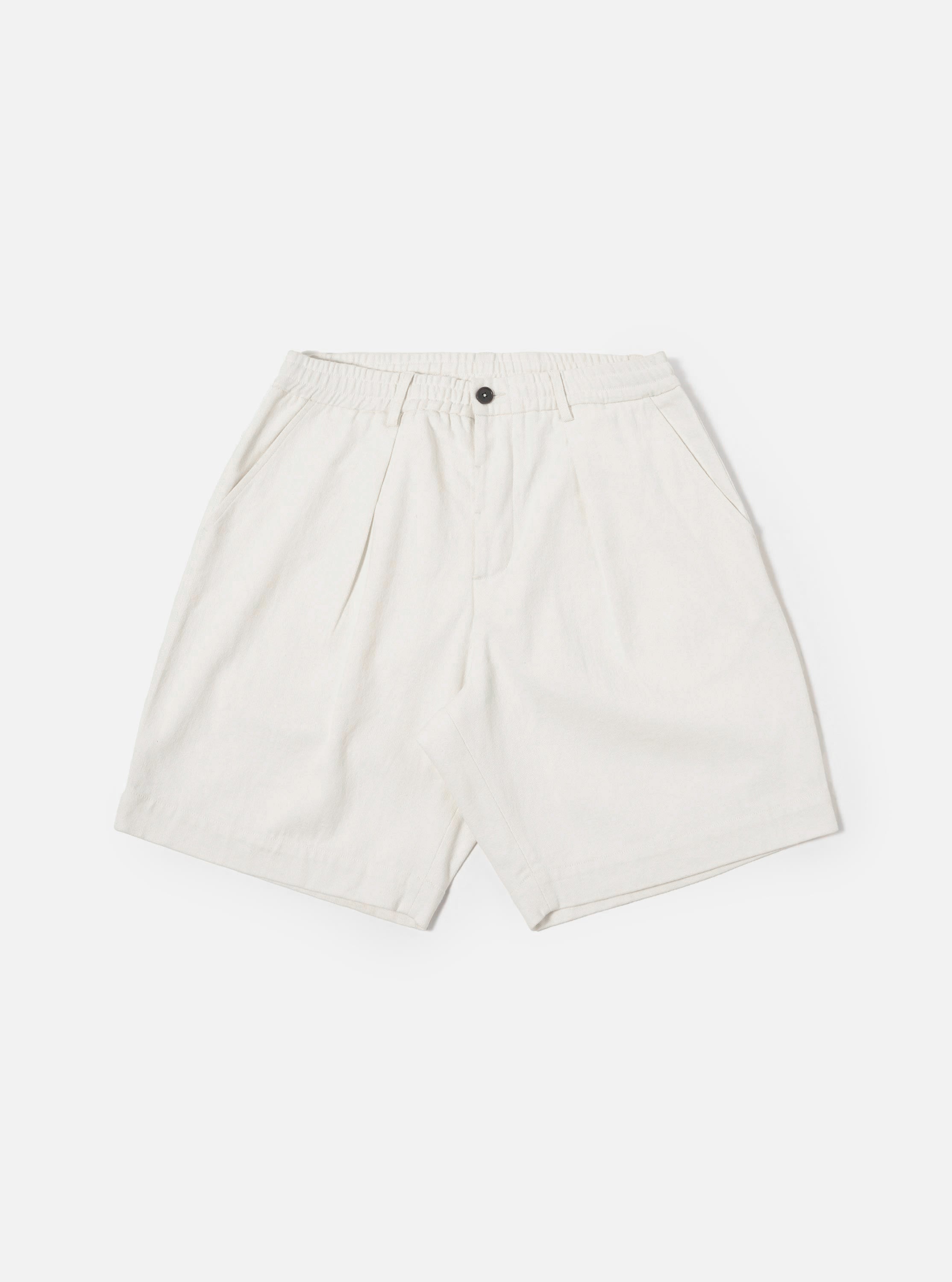 Men's Ecru Slub Drill Pleated Track Short – Universal Works