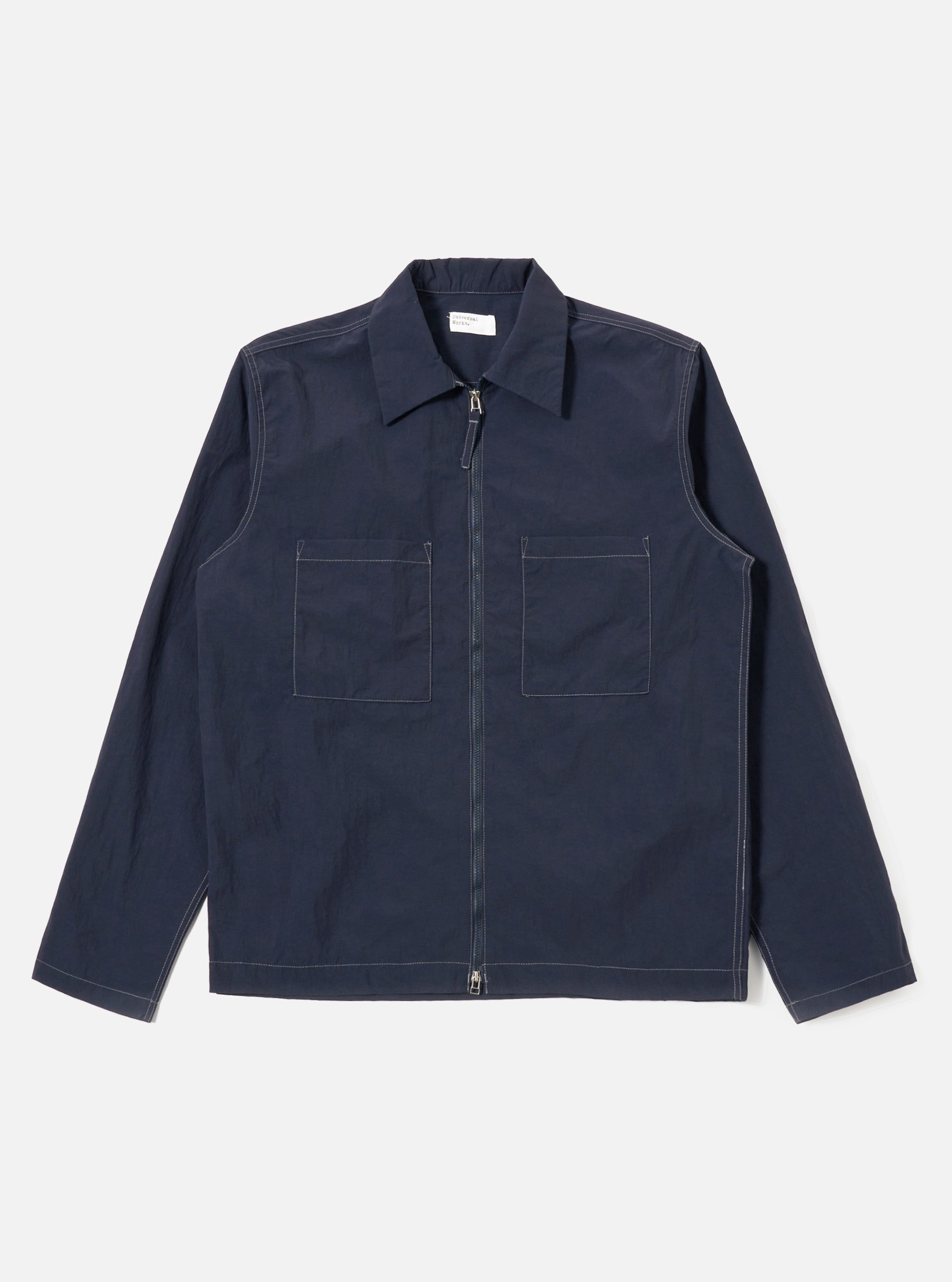 Men's Navy Seo Recycled Nylon Zip Too Shirt – Universal Works