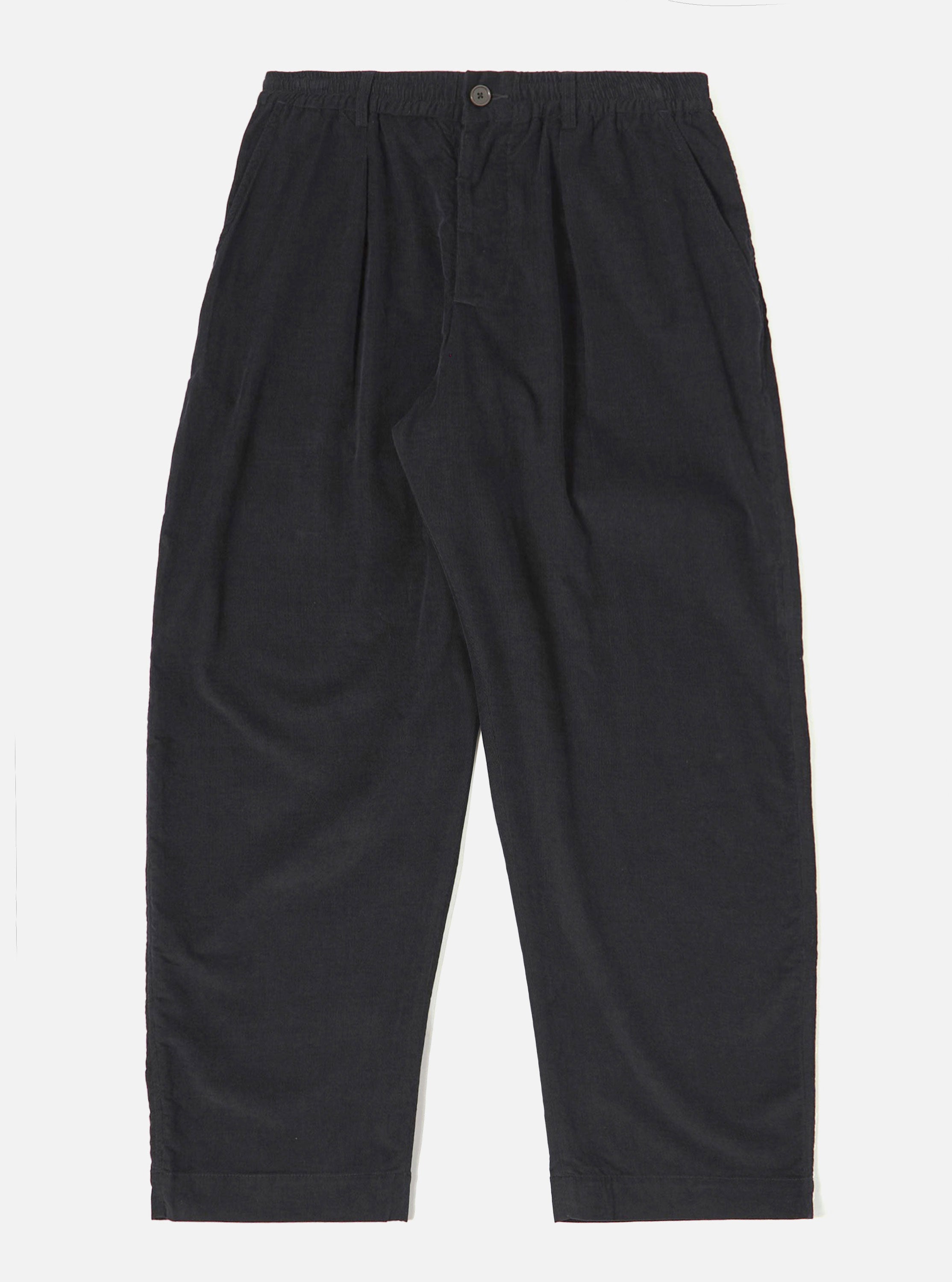 Men s Black Fine Corduroy Wide Leg Oxford Pant Universal Works men-s-black-fine-corduroy-wide-leg-oxford-pant-universal-works
