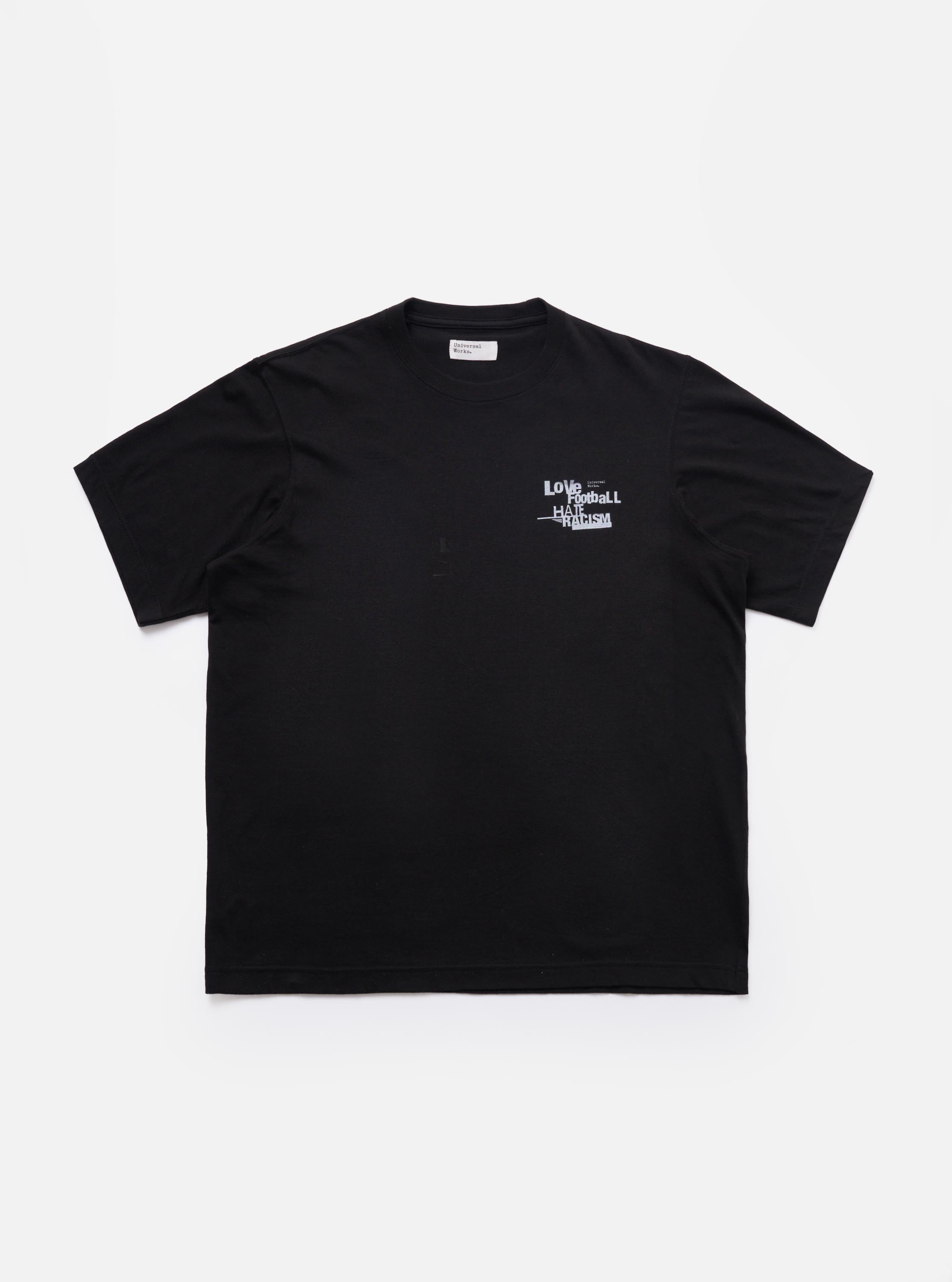 シャツ GOOD GRIEF! FADED PRINT FOOTBALL TEE Men's Black Love Football Jersey Print Tee – Universal Works