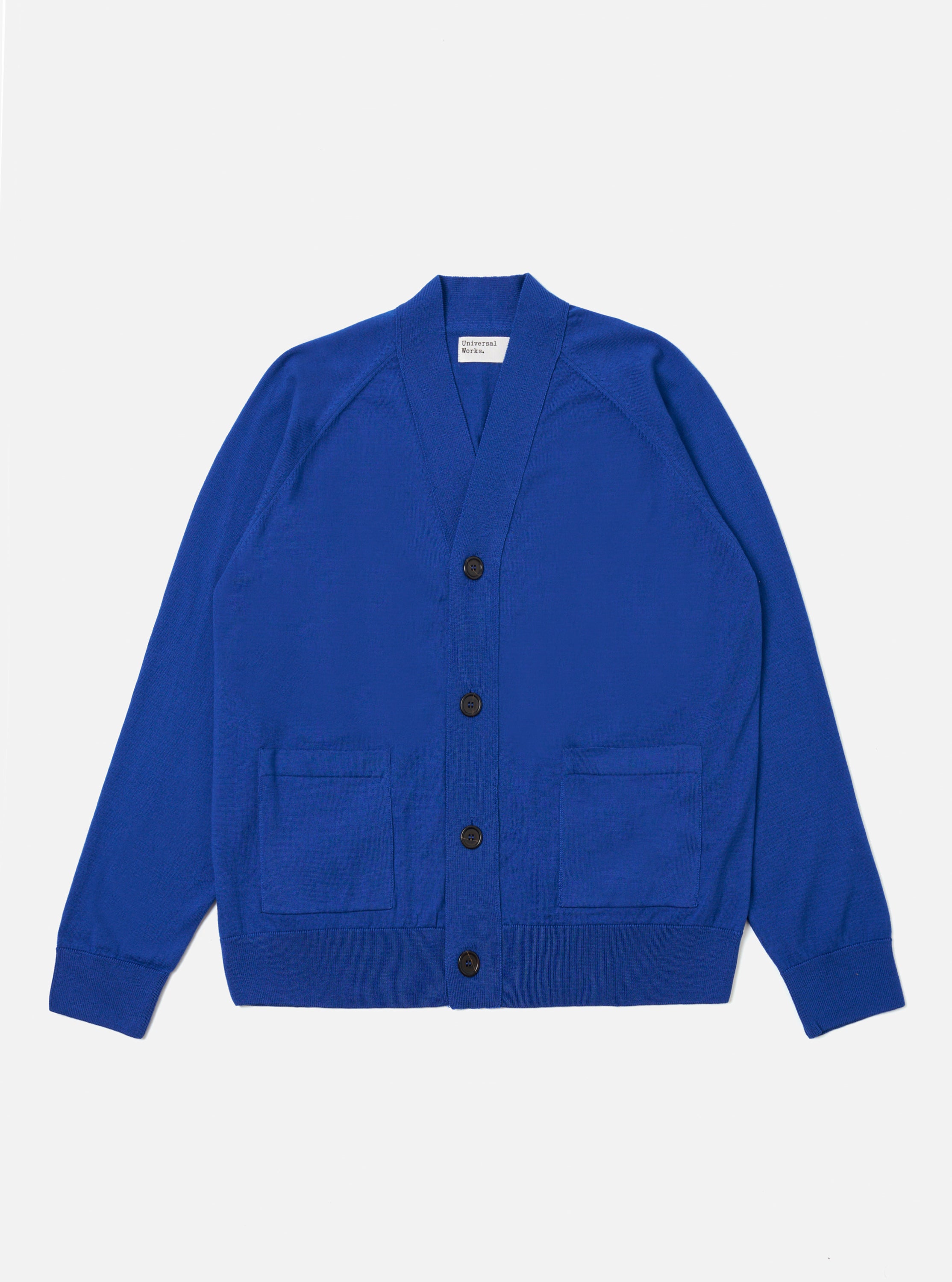 Men's Blue Woolcot Bio Loose Cardigan II – Universal Works