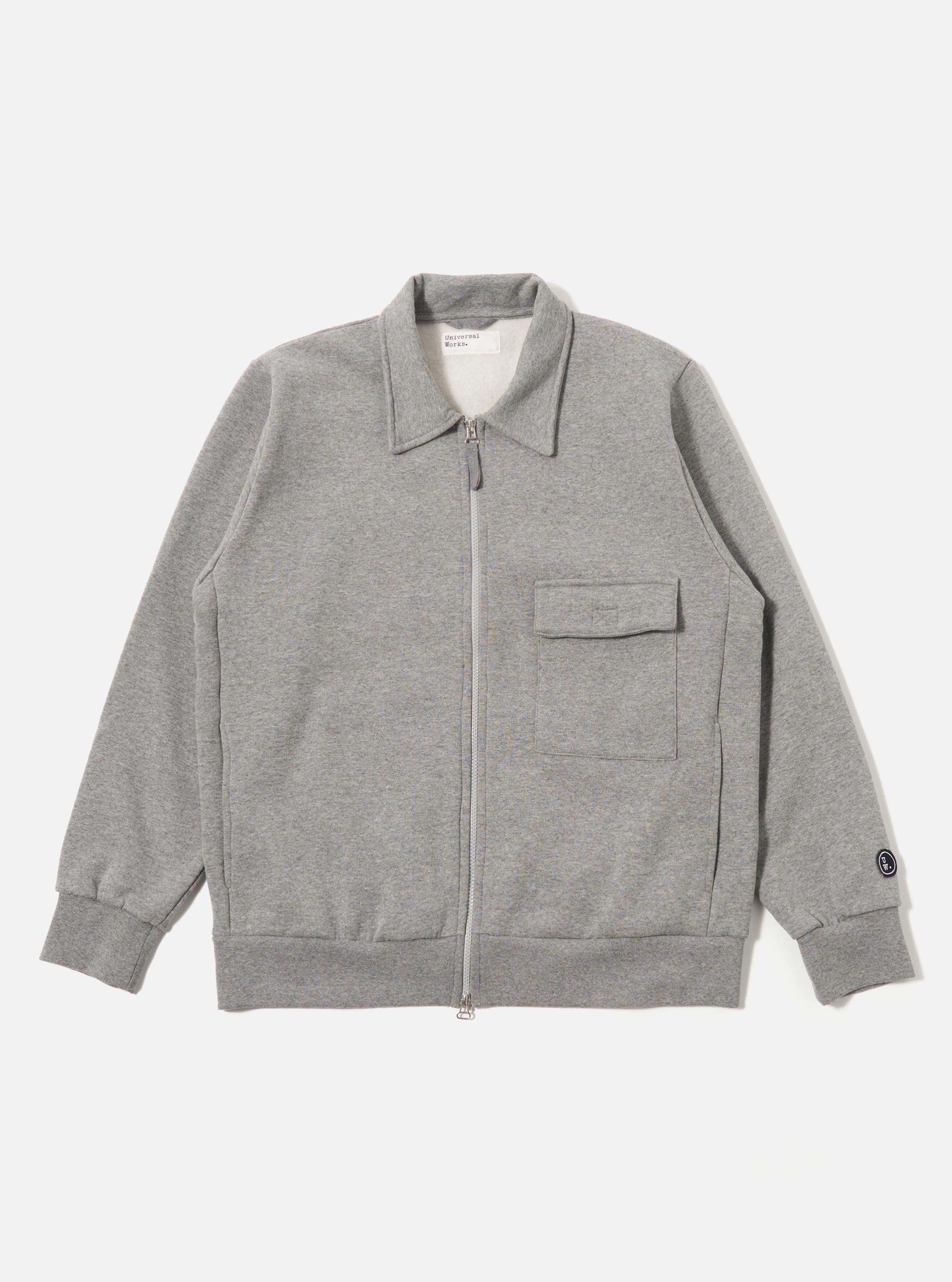 Men's Grey Marl Recycled Cotton Blend Jersey Tyler Jacket