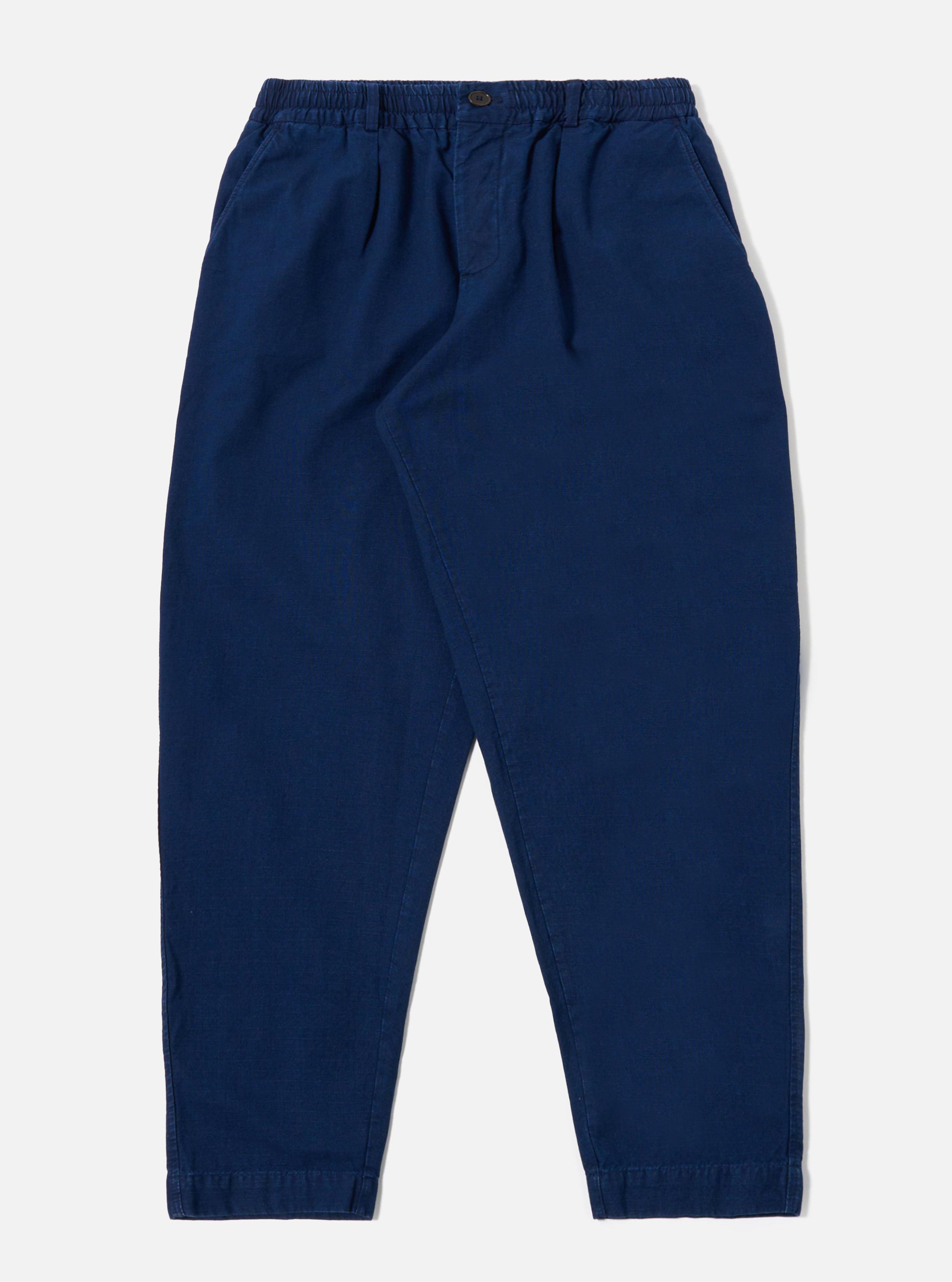 Men's Indigo Kimstop Pleated Track Pant – Universal Works