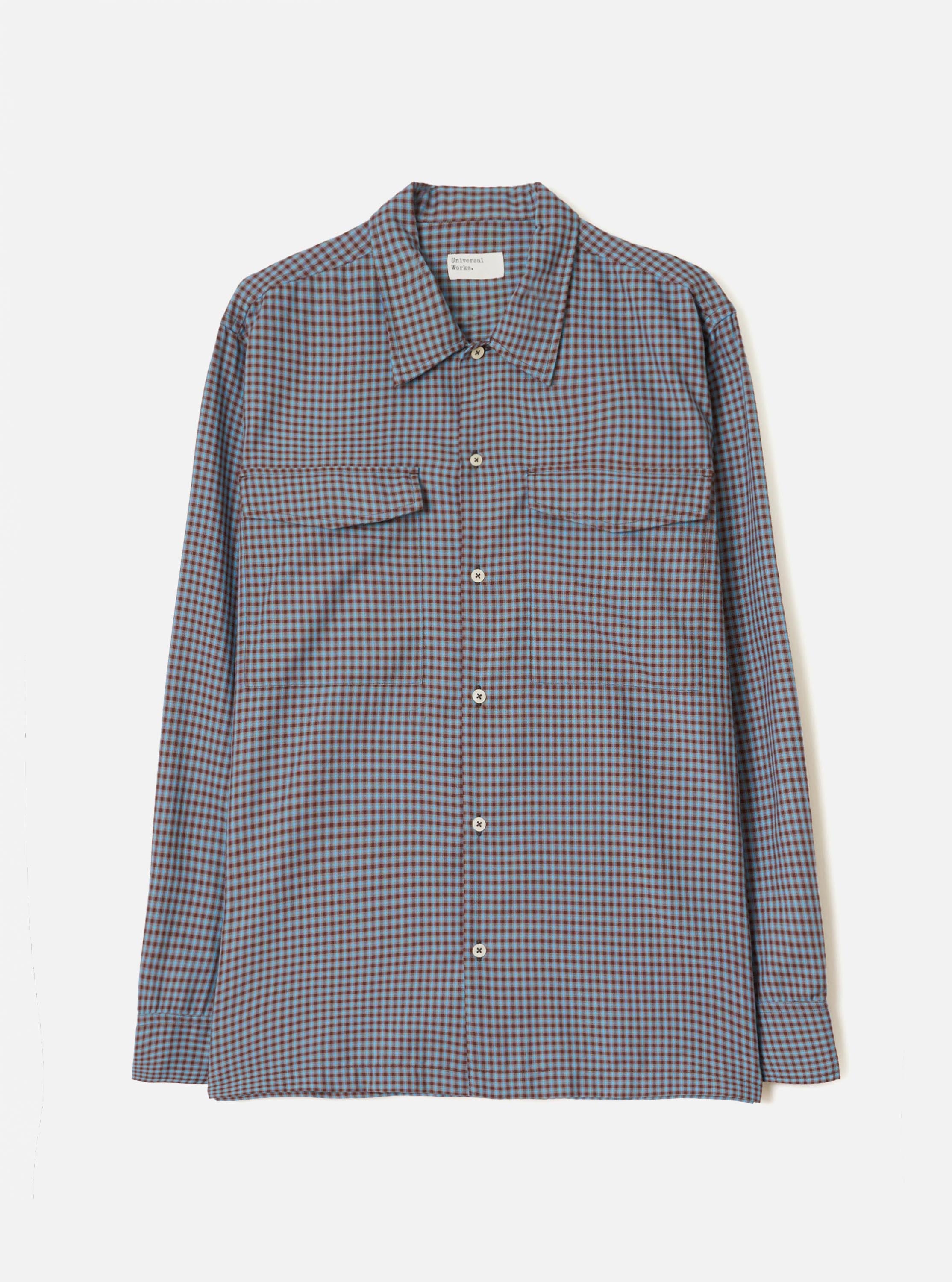 Men's Blue/Brown Parker Check Attendant Shirt – Universal Works