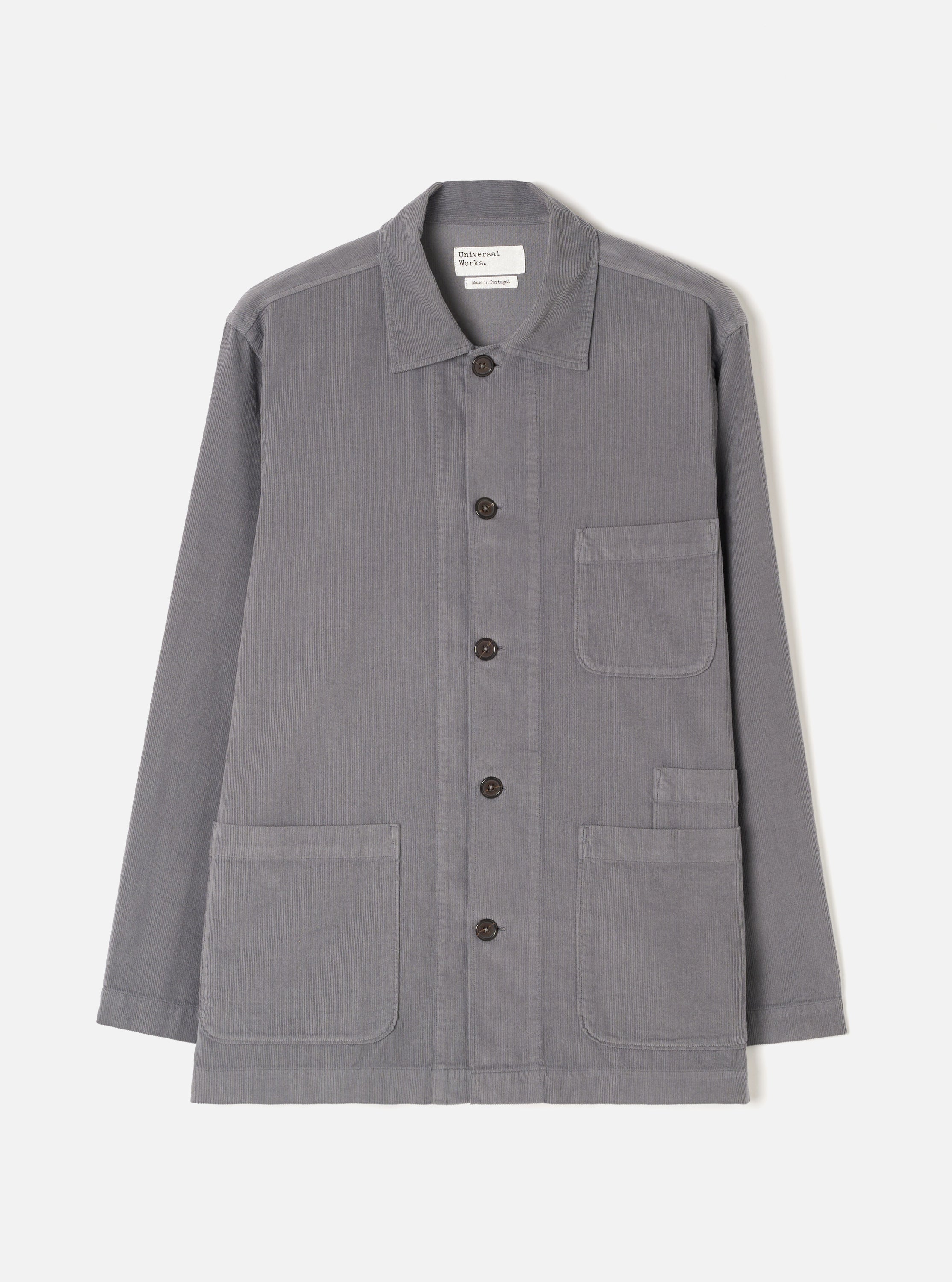 Men's Grey Fine Cord Bakers Overshirt – Universal Works