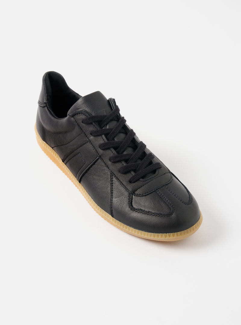 Novesta for Universal Works Black Leather German Army Trainer
