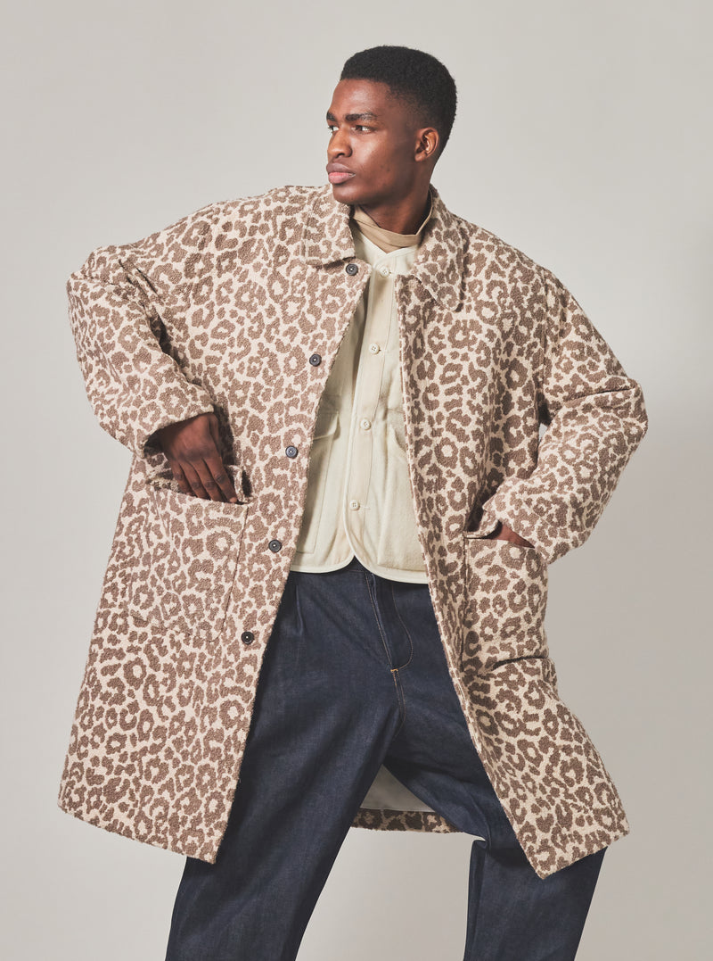 Natural Crazy Leopard Account Coat