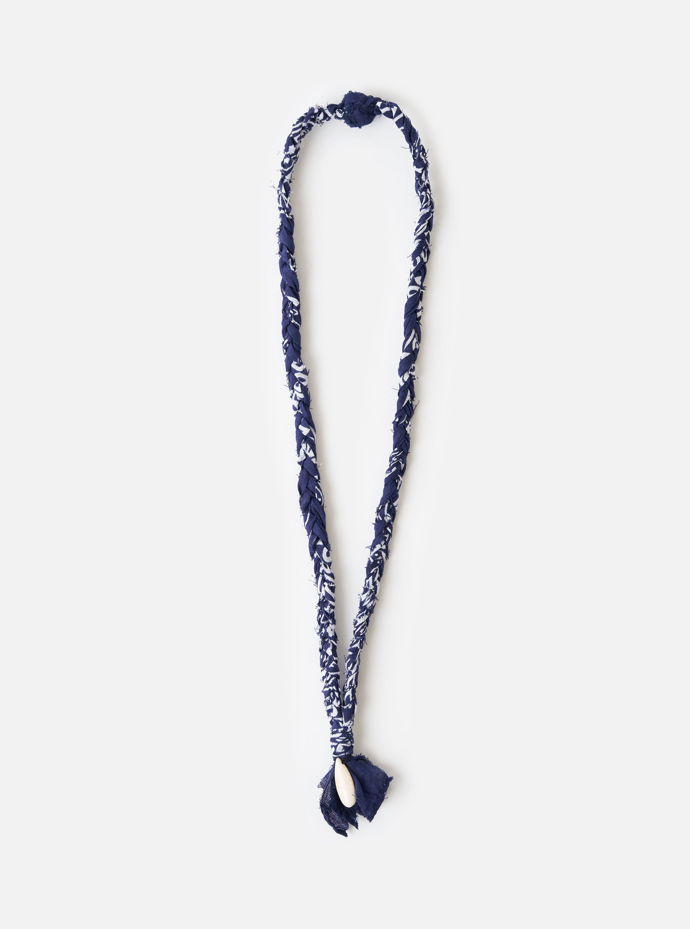 Hanami of Rome Blue/White Turquoise Pendant Bandana Necklace No.51
