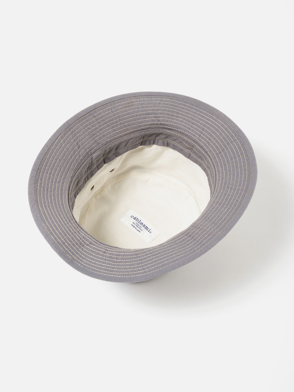 cableami® Gray Chino Cotton Pork Pie Hat