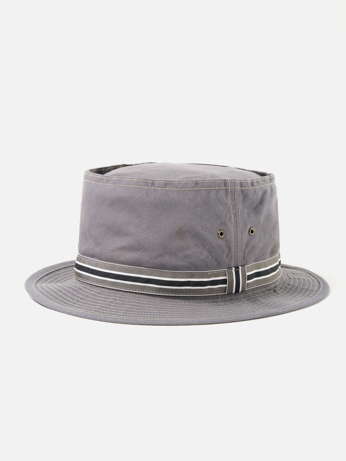 cableami® Gray Chino Cotton Pork Pie Hat
