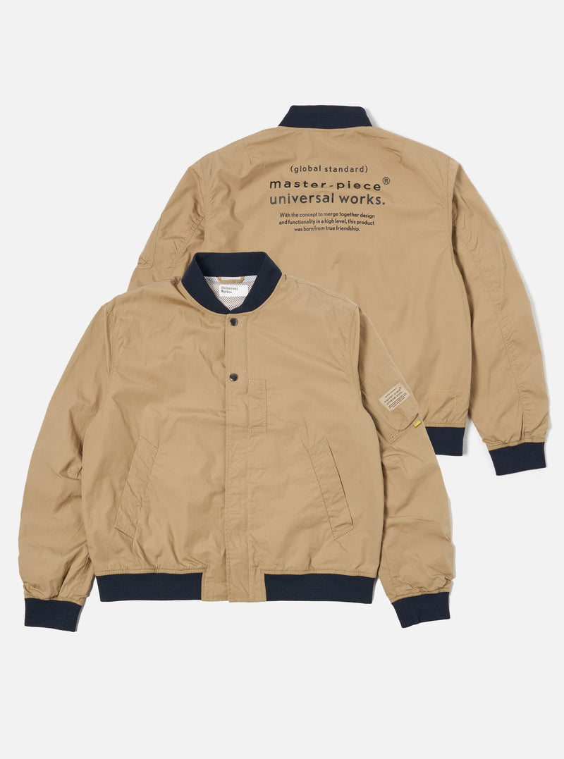 master-piece x Universal Works Sand Broadcloth NS Bomber Jacket