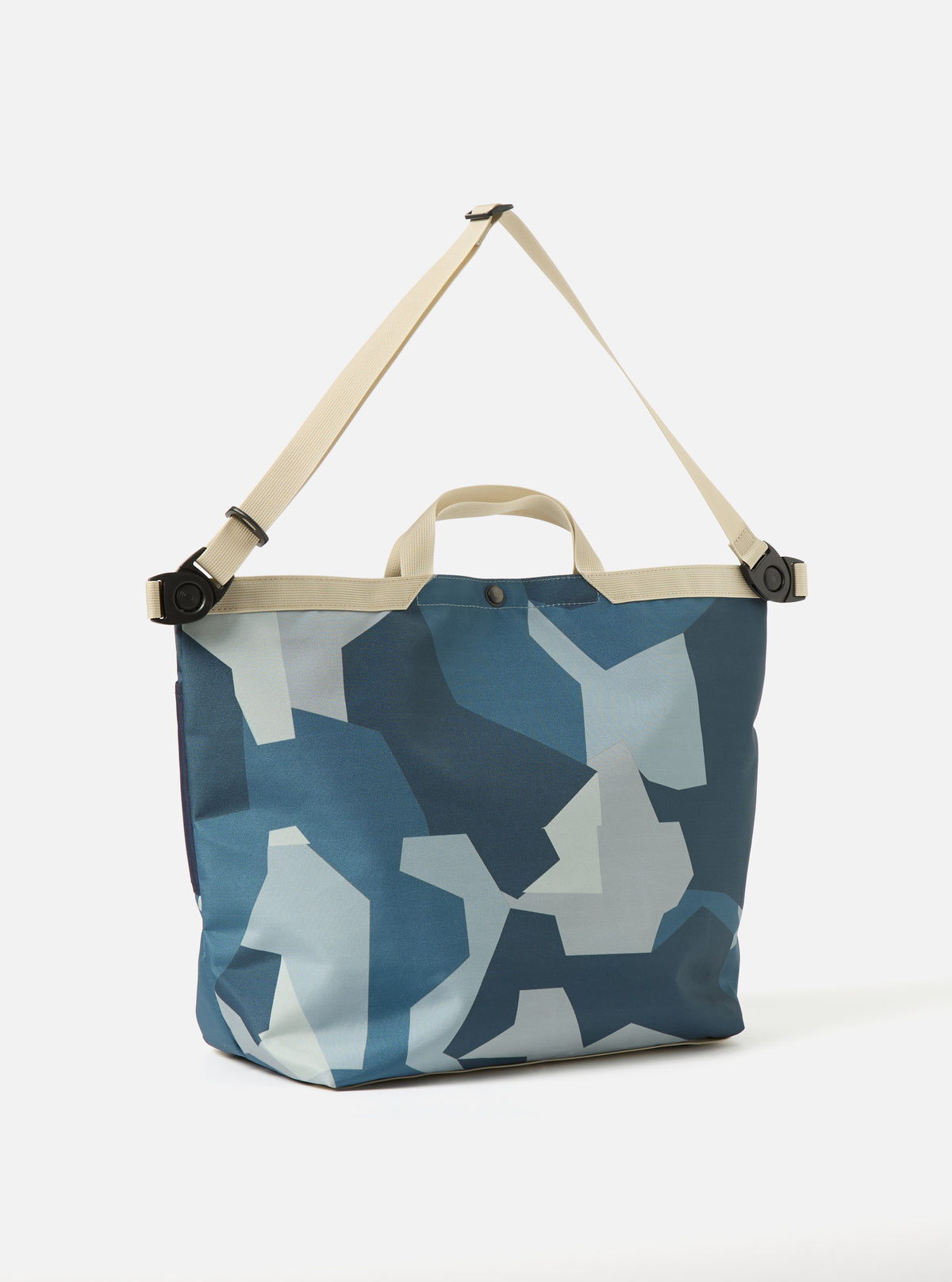 master-piece x Universal Works Blue Camo Recycled Tech Canvas Large Tote Bag