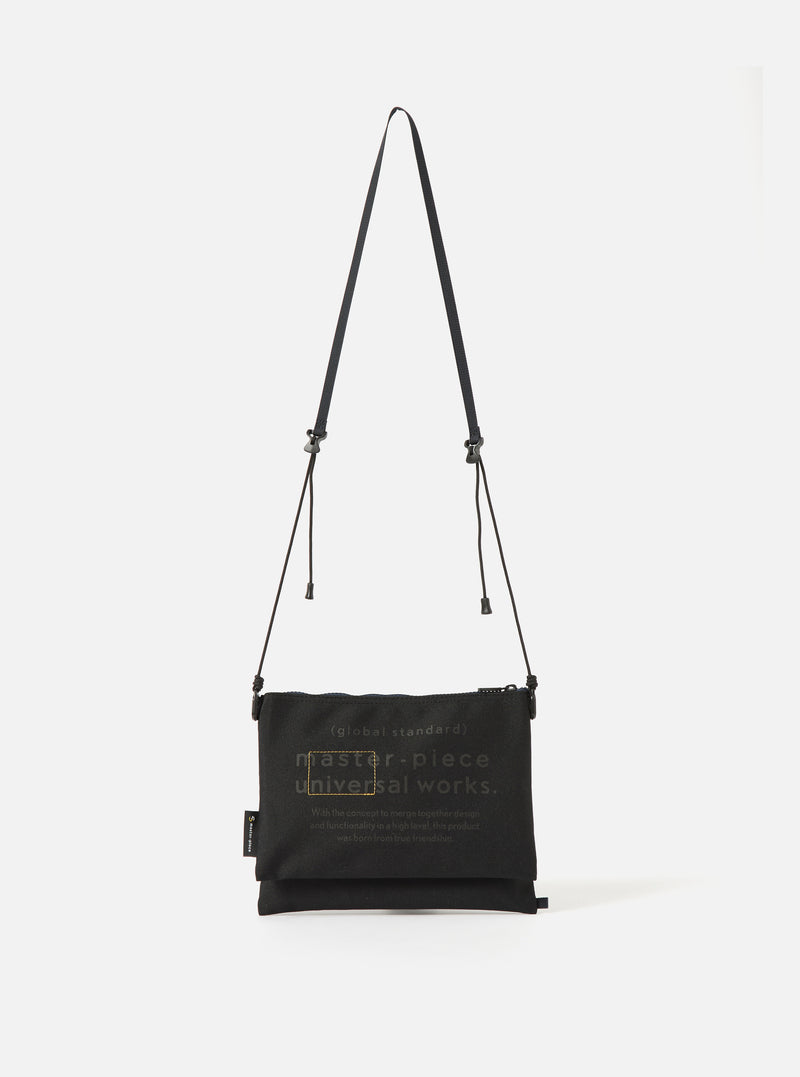 master-piece x Universal Works Black Recycled Tech Canvas Sacoche
