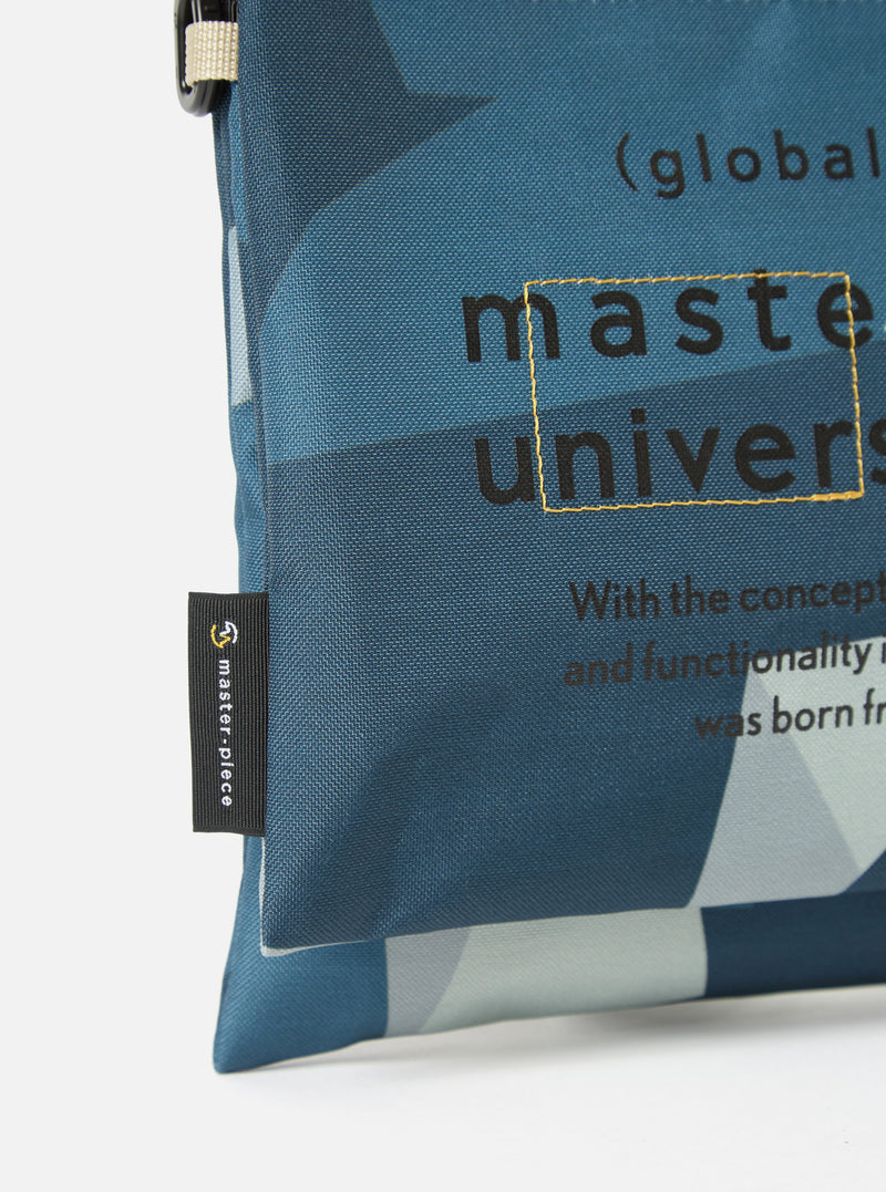 master-piece x Universal Works Blue Camo Recycled Tech Canvas Sacoche