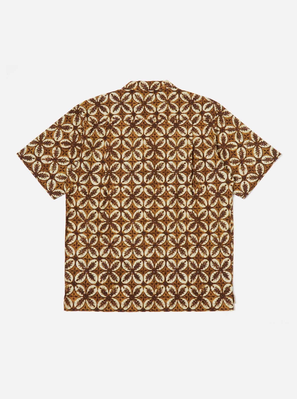 Brown Lobby Print Camp Shirt