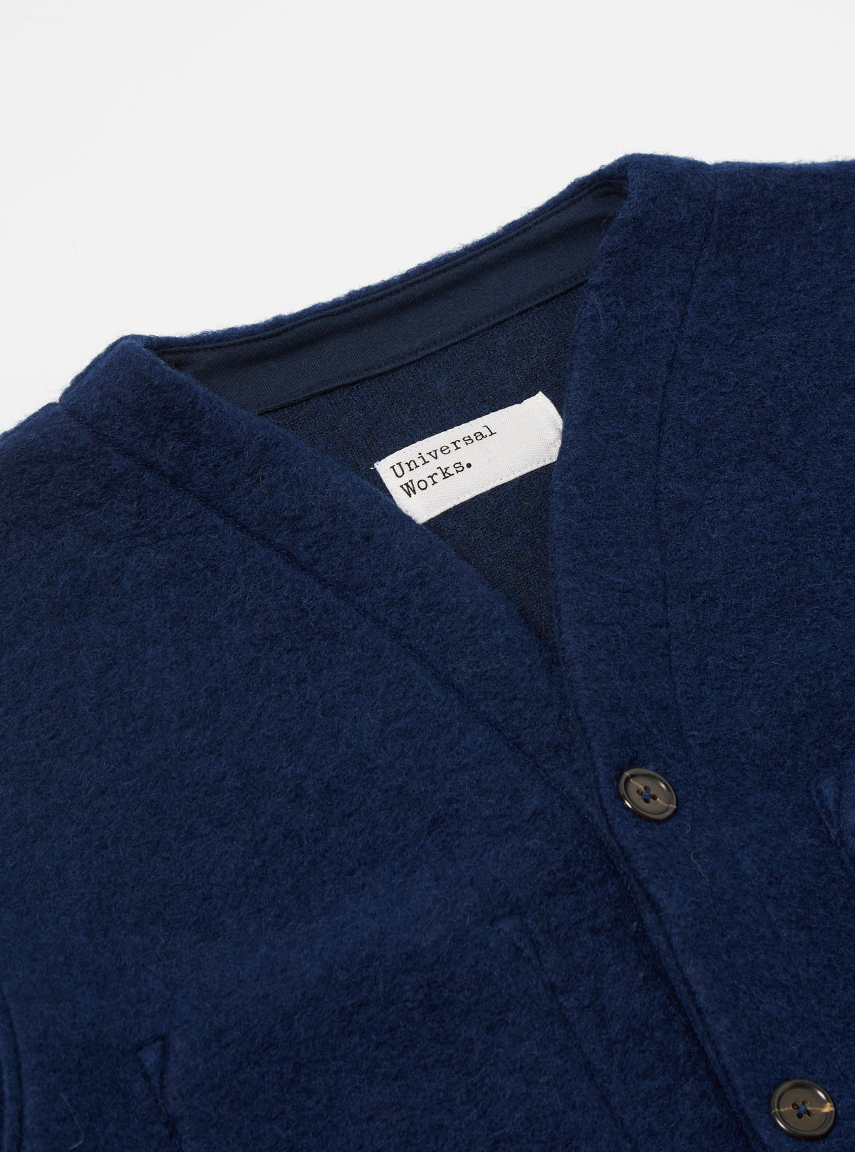 Indigo Wool Fleece Cardigan