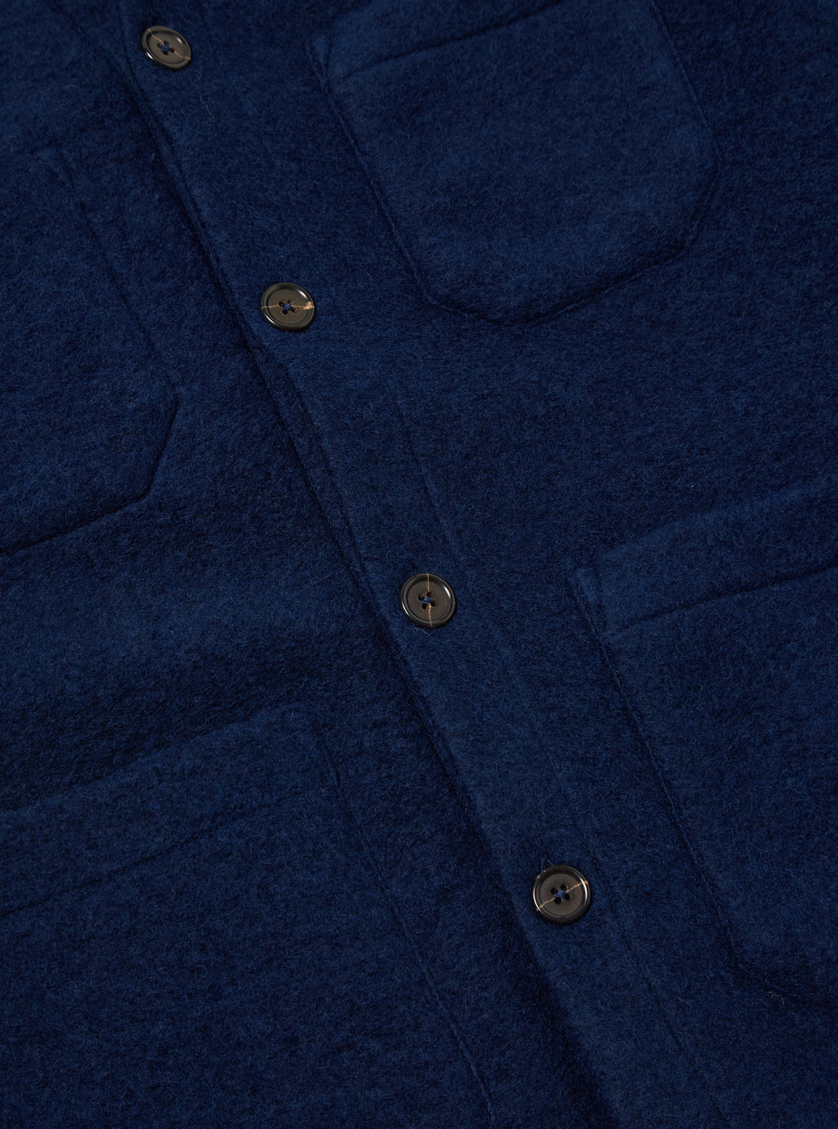 Indigo Wool Fleece Cardigan