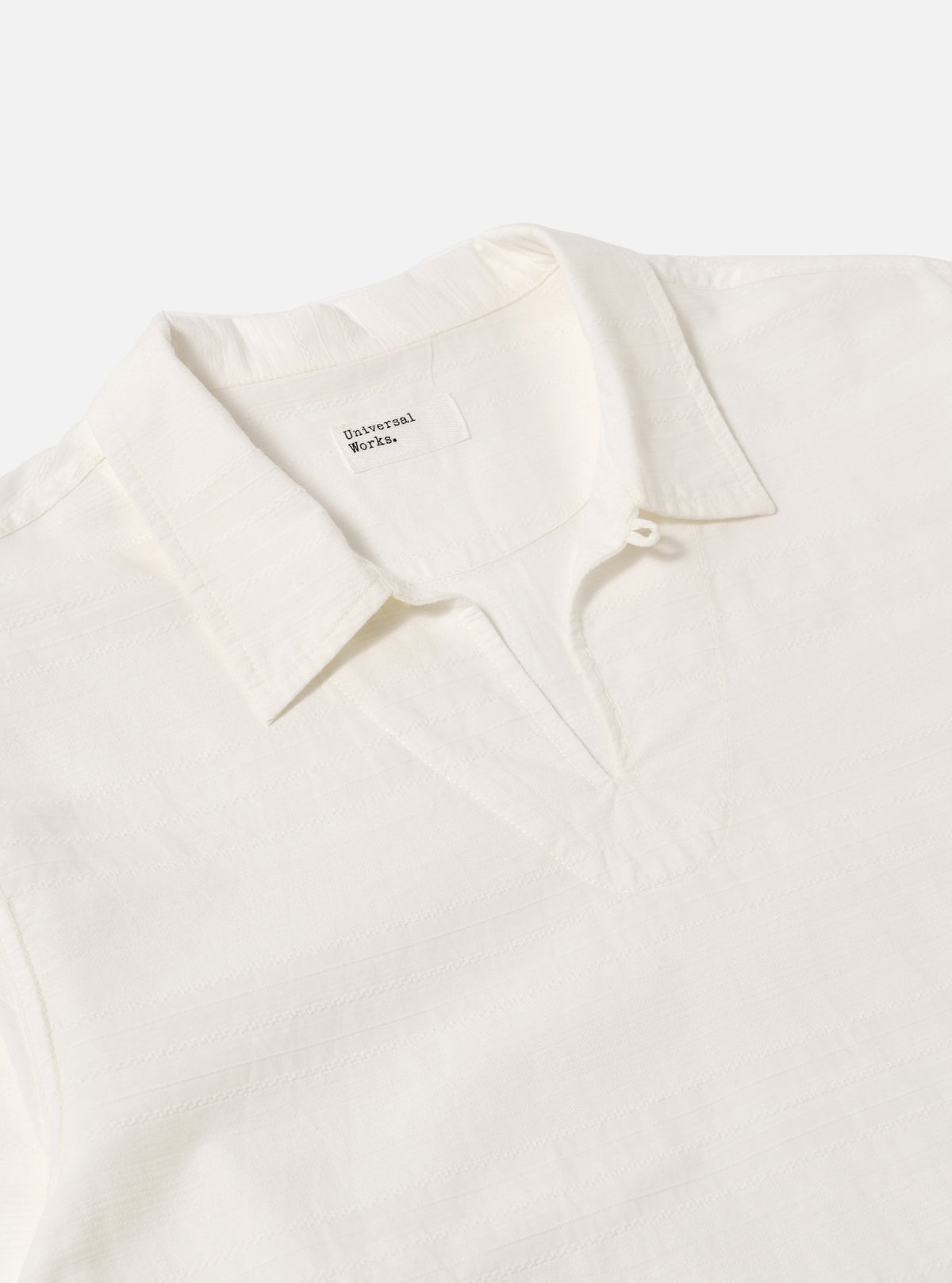 Ecru Deffe Self Stripe Smock Overshirt