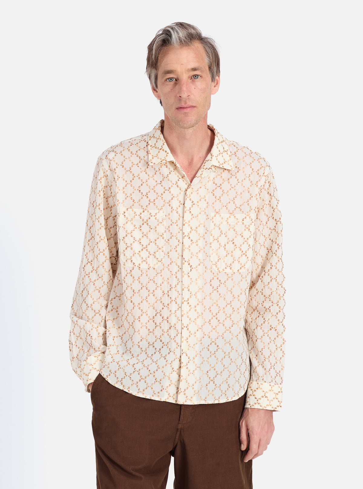 Camel Mitla Weave Work Shirt