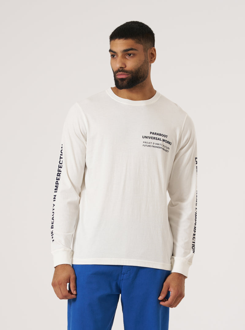 Paraboot x Universal Works Ecru Single Jersey Long Sleeve Tee
