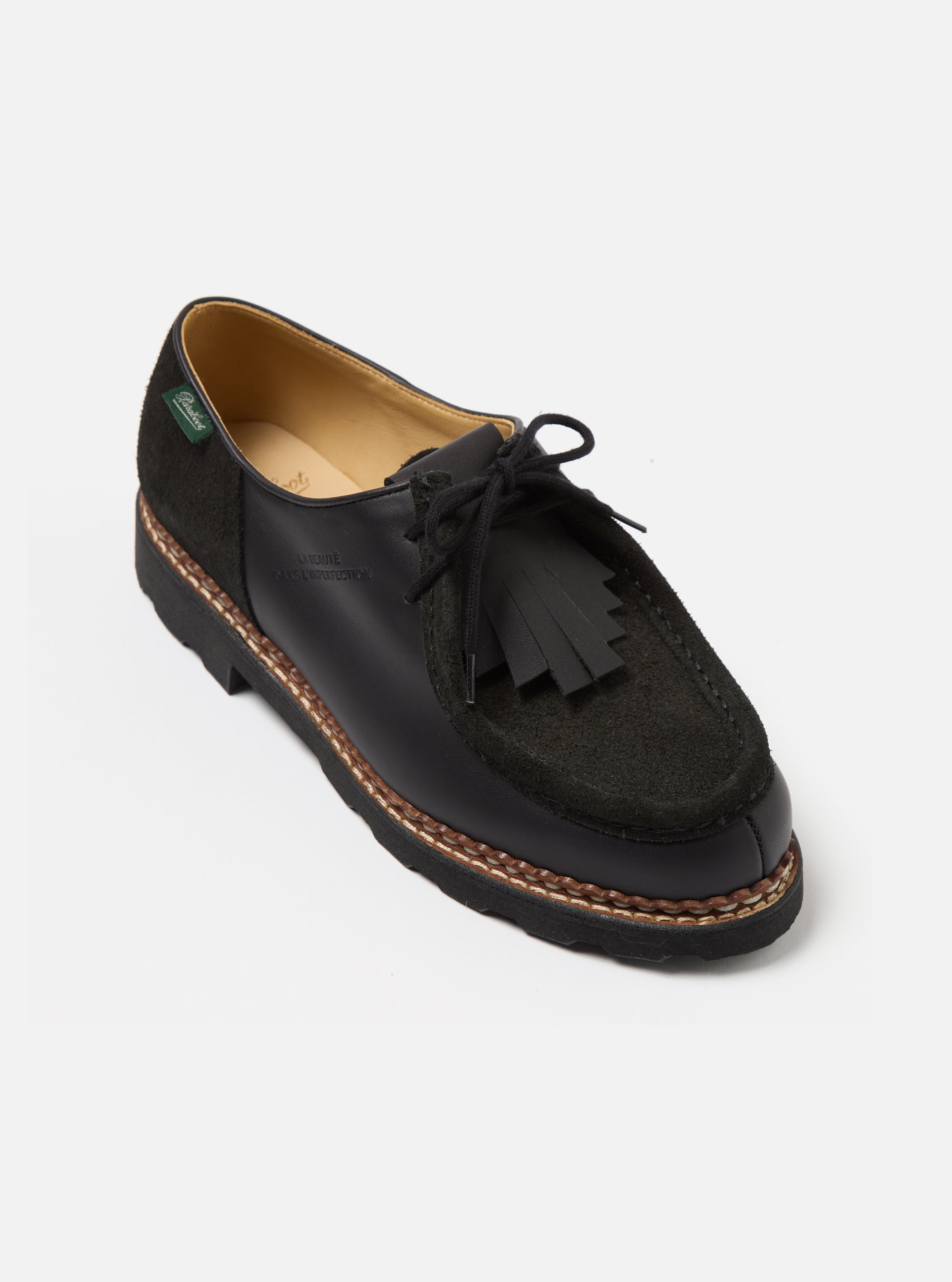 Paraboot x Universal Works Michael in Black Leather/Suede