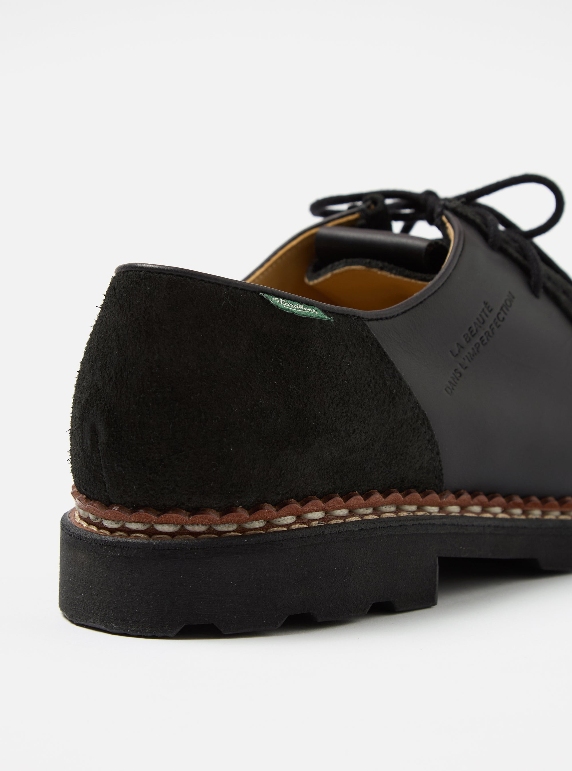 Paraboot x Universal Works Michael in Black Leather/Suede
