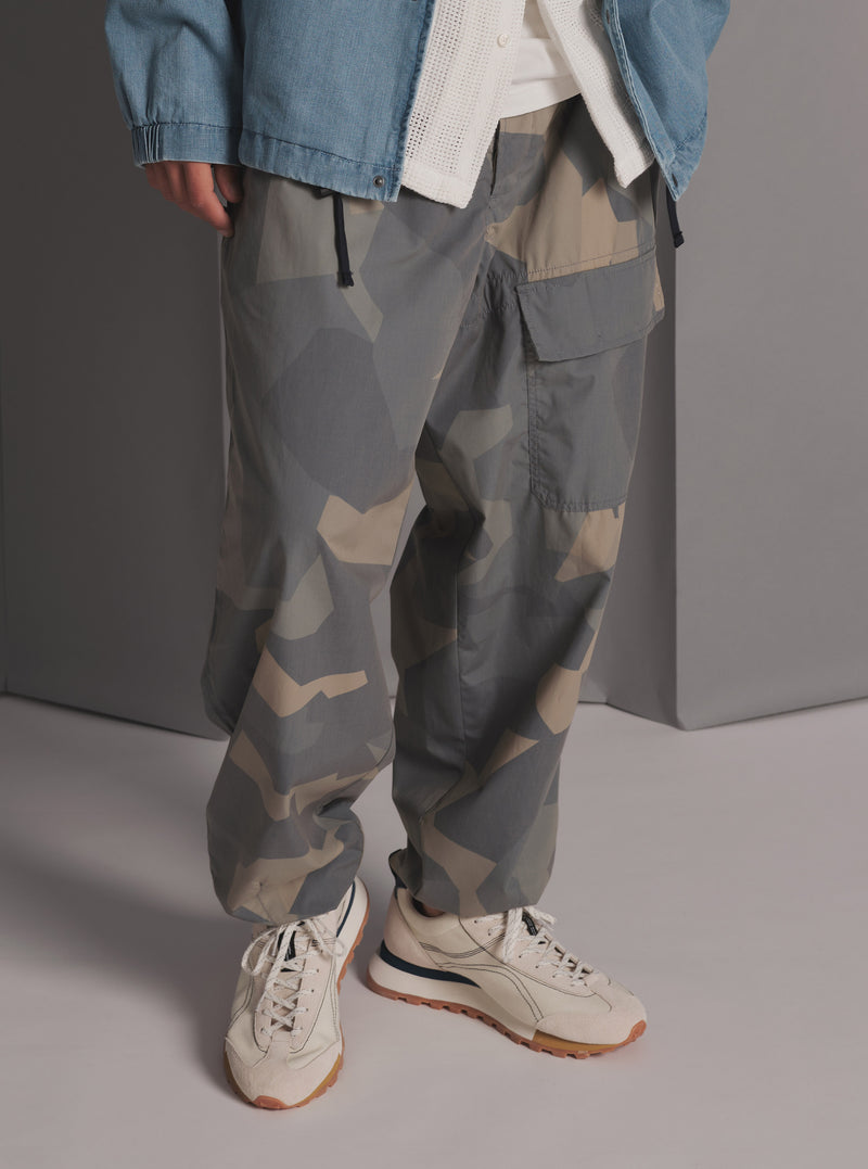 master-piece x Universal Works Blue Camo Recycled Polytech Loose Pilot Trouser