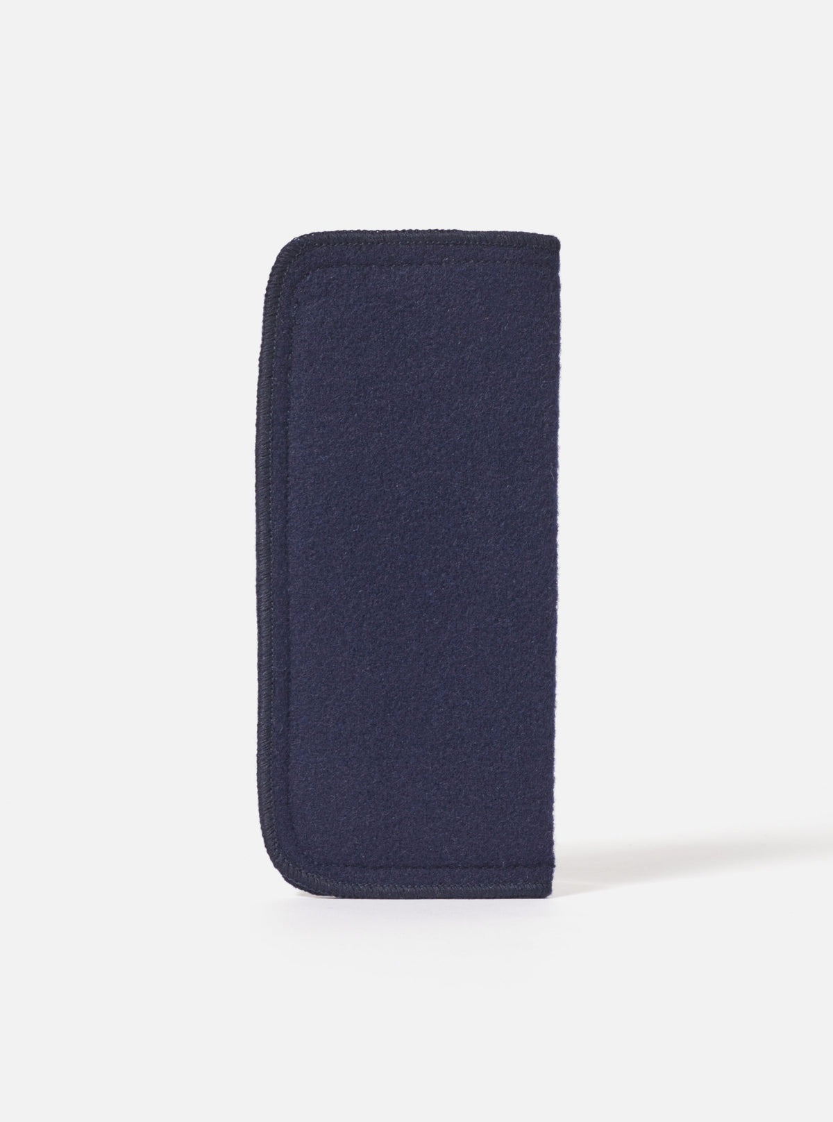Navy Melton Large Glasses Case