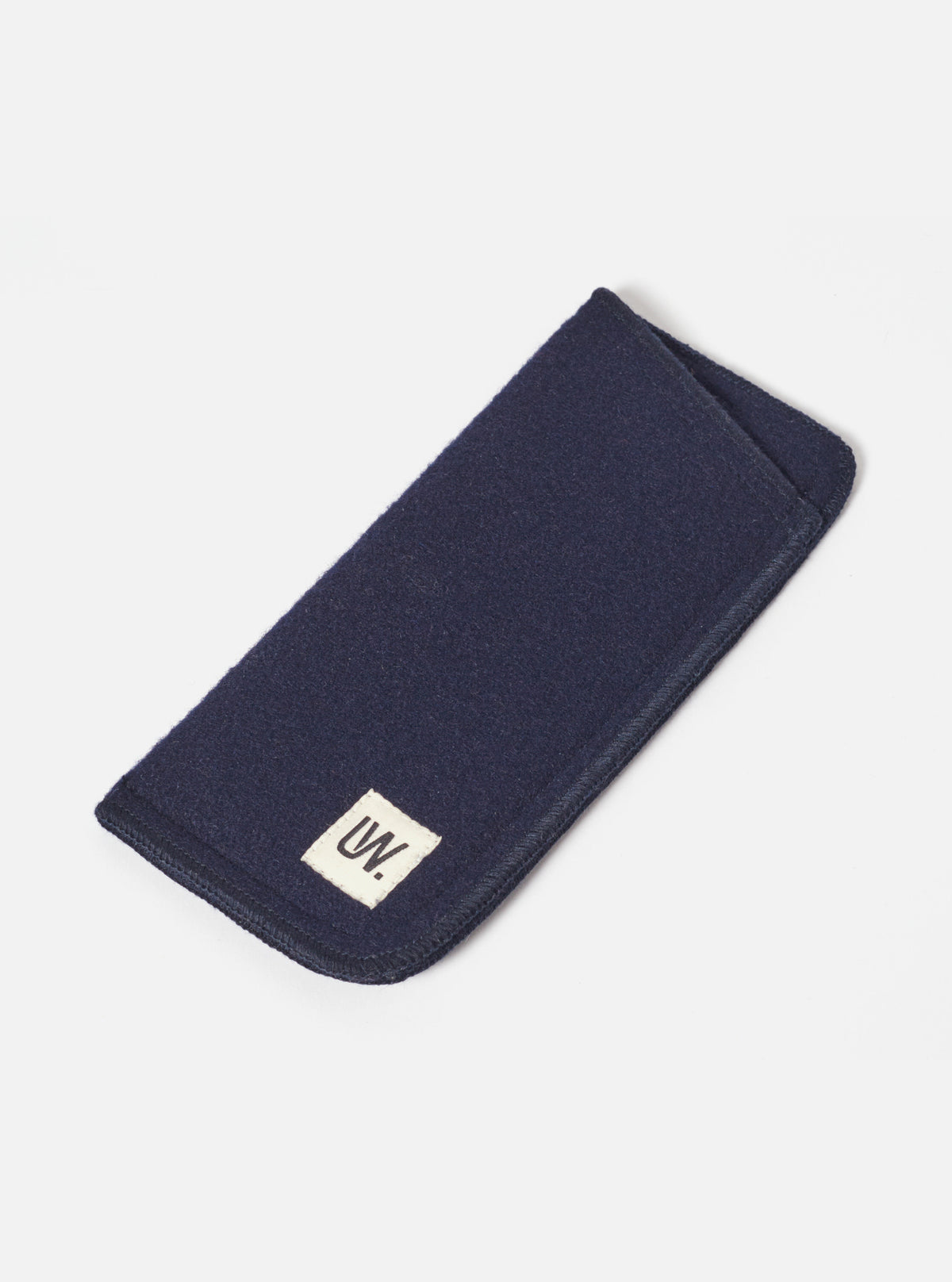Navy Melton Large Glasses Case
