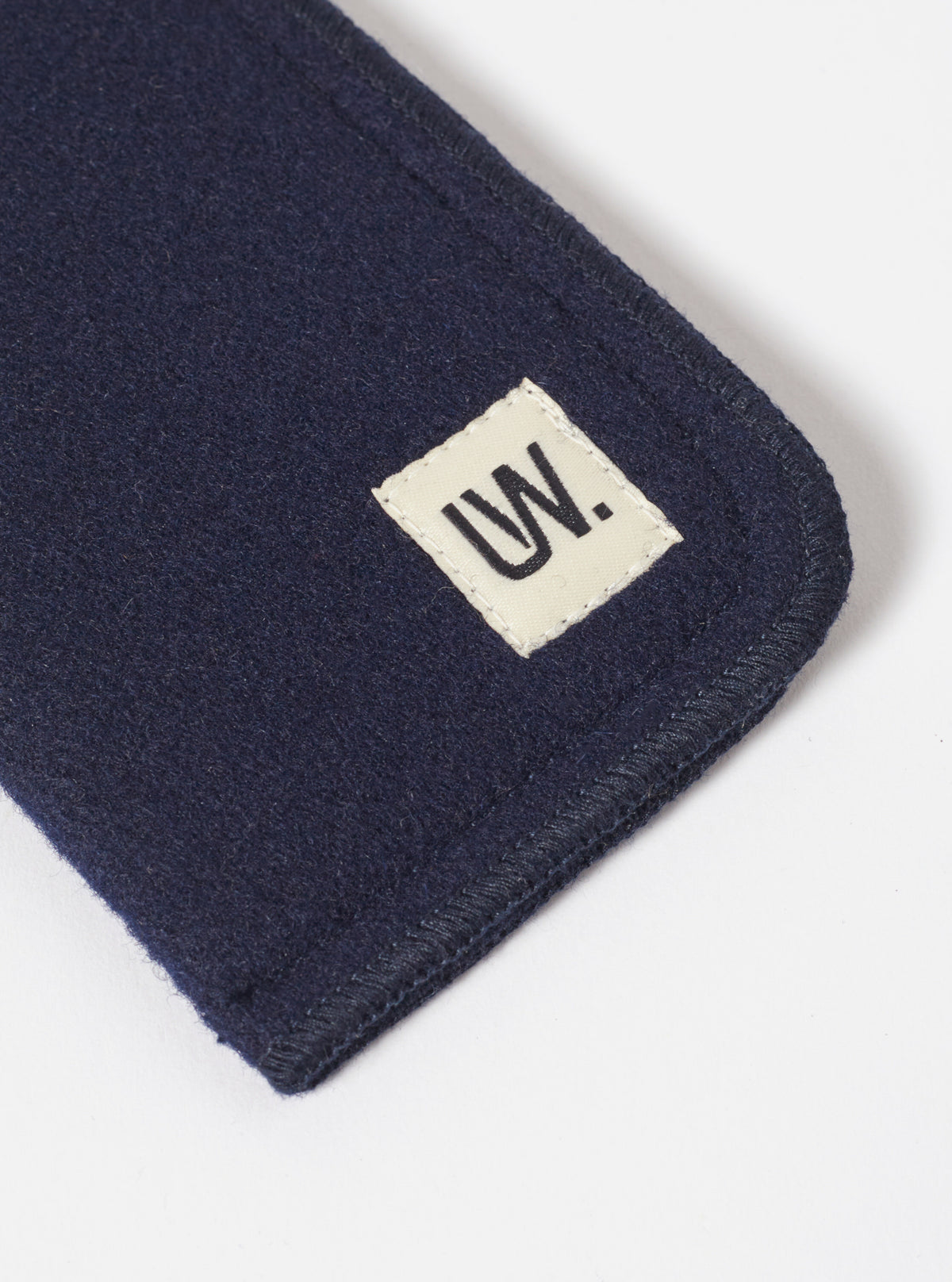 Navy Melton Large Glasses Case