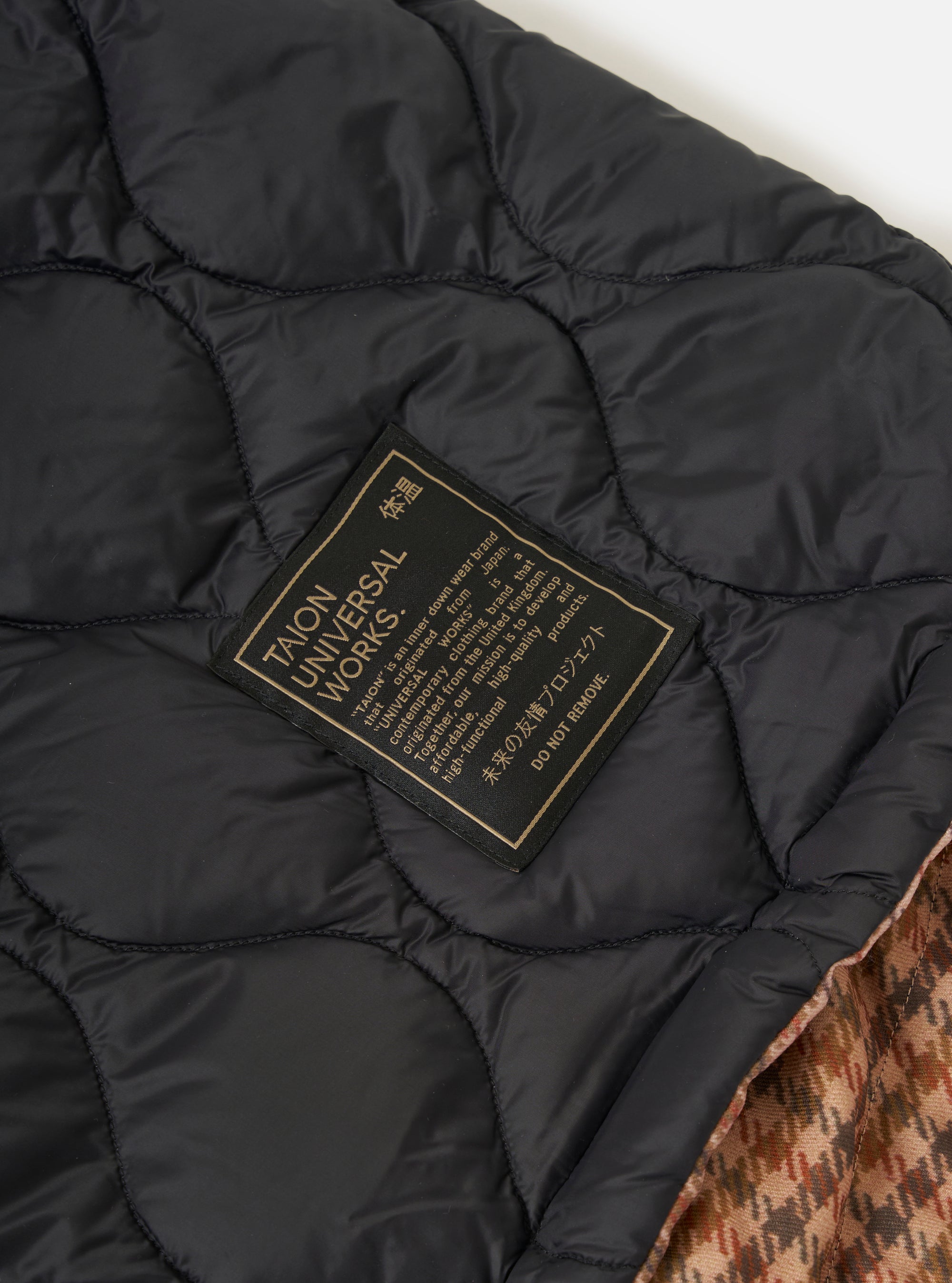 TAION x Universal Works Reversible Black Military Line Parka