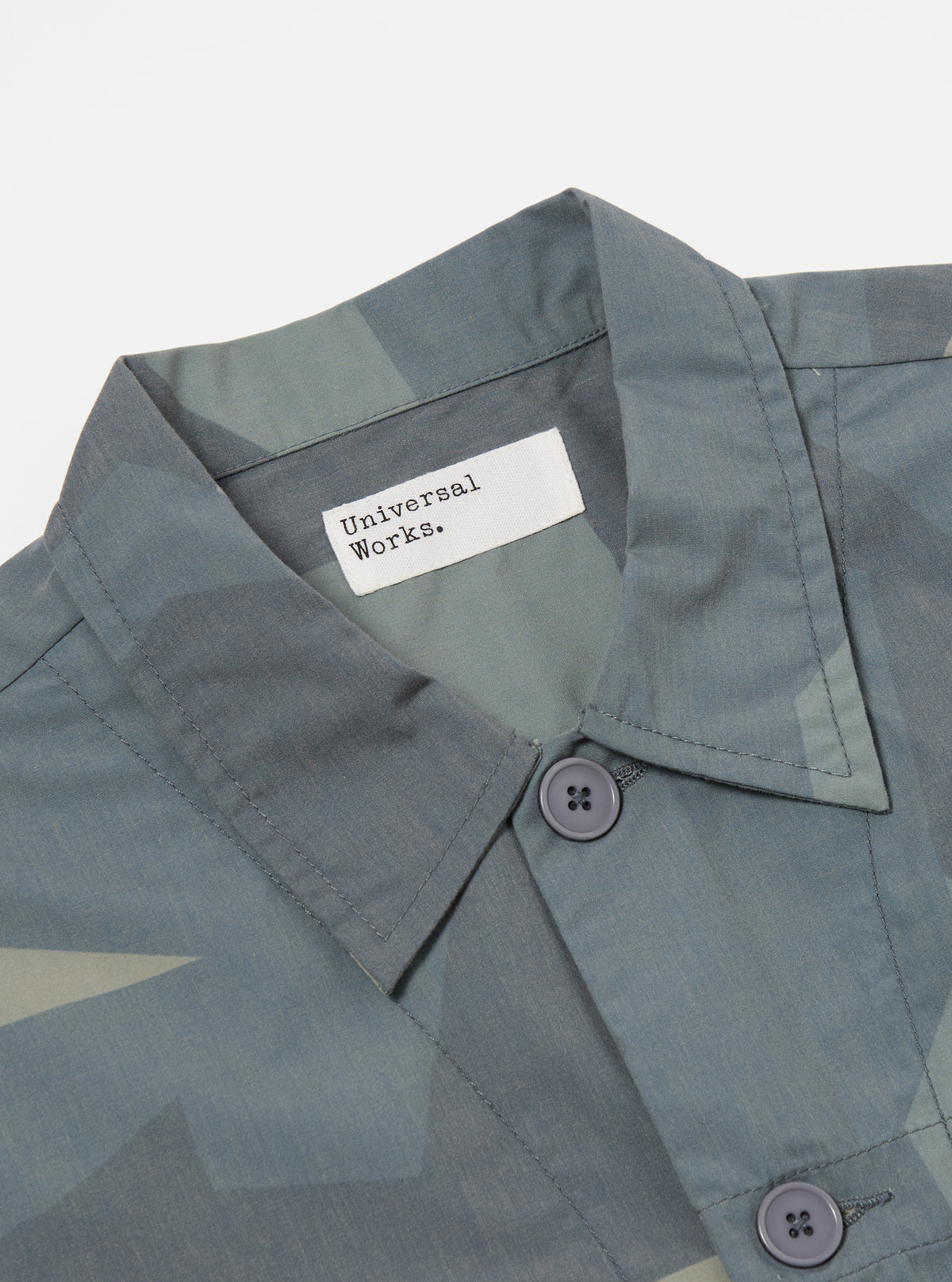 master-piece x Universal Works Blue Camo Printed Recycled Polytech Tech Overshirt