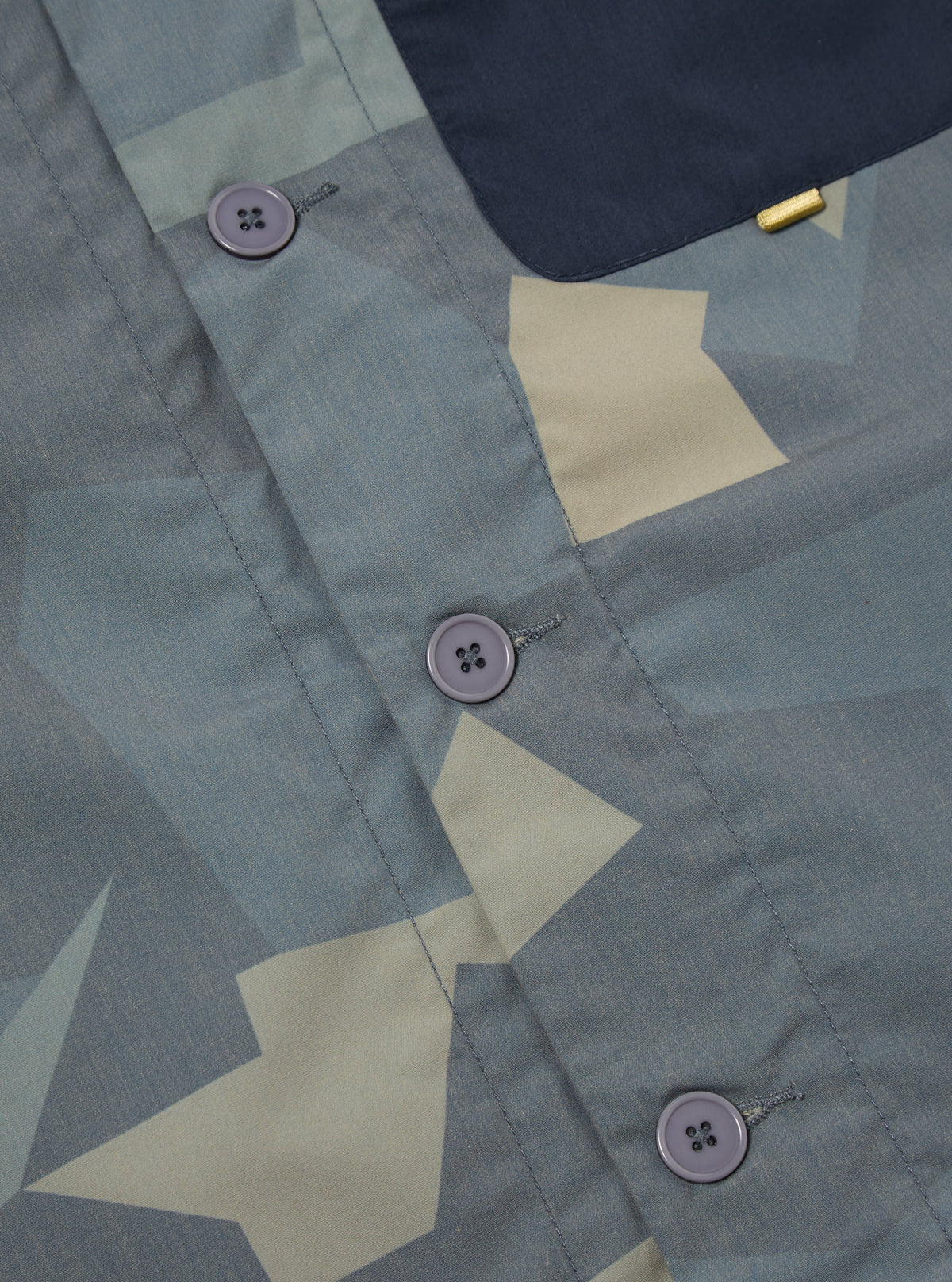 master-piece x Universal Works Blue Camo Printed Recycled Polytech Tech Overshirt