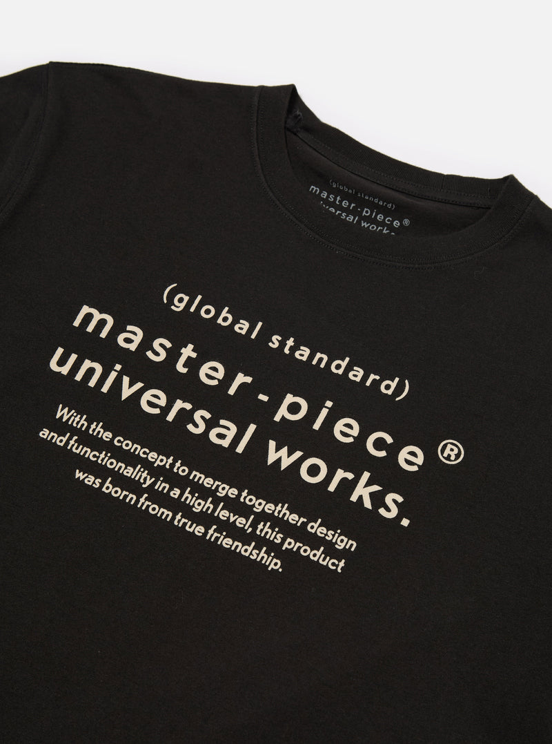 master-piece x Universal Works Black Single Jersey Print Tee