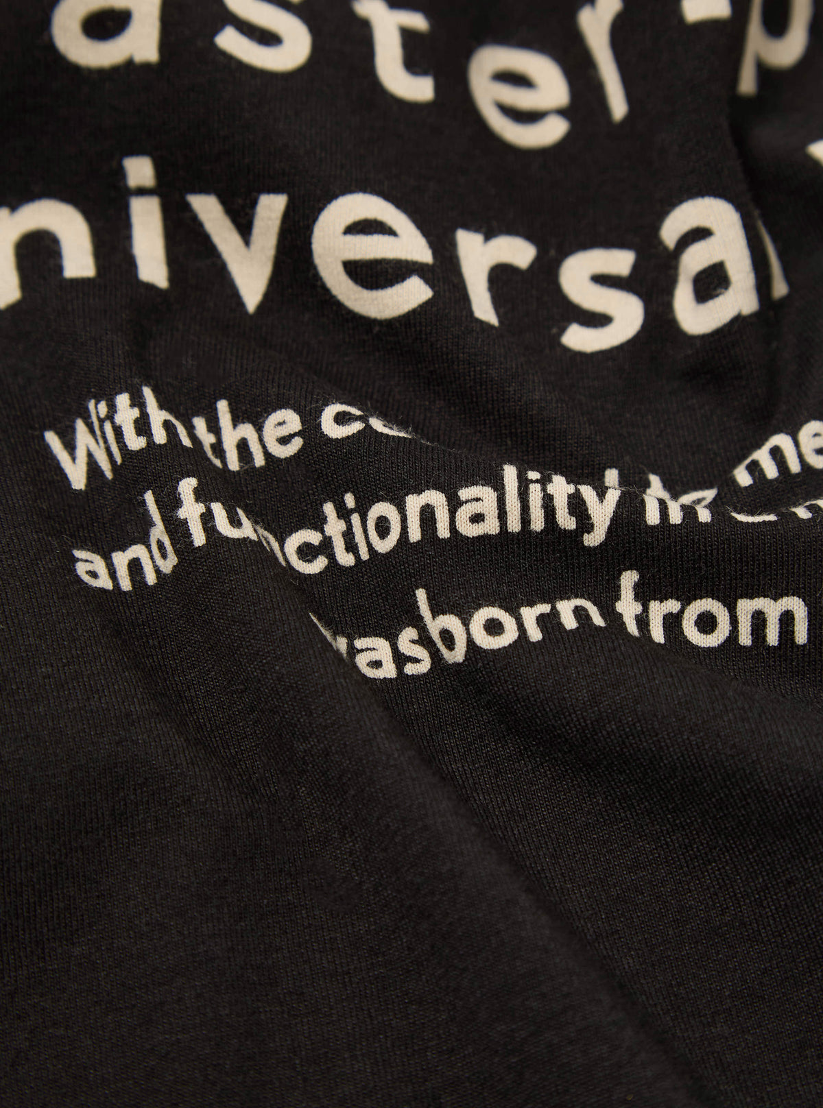 master-piece x Universal Works Black Single Jersey Print Tee