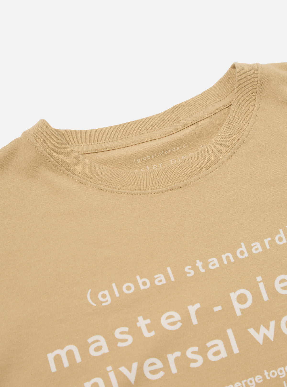 master-piece x Universal Works Dark Sand Single Jersey Print Tee