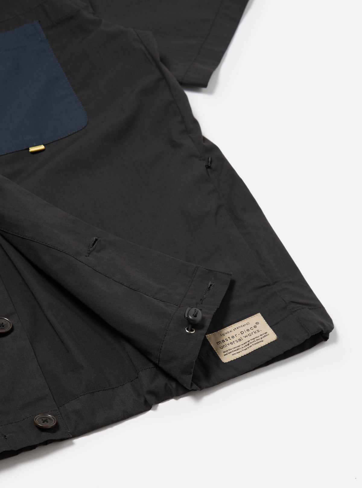 master-piece x Universal Works Black Recycled Polytech Tech Overshirt