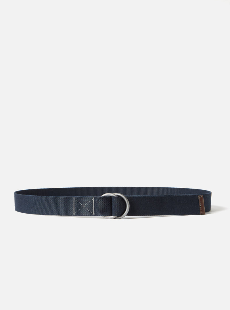 Navy Canvas O Ring Belt