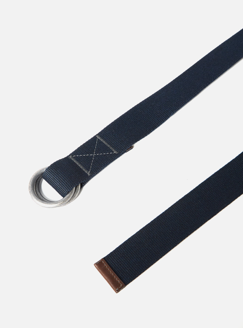 Navy Canvas O Ring Belt