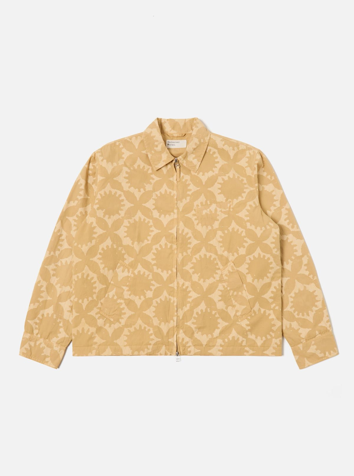 Sand Over Dyed Sun Print Windcheater