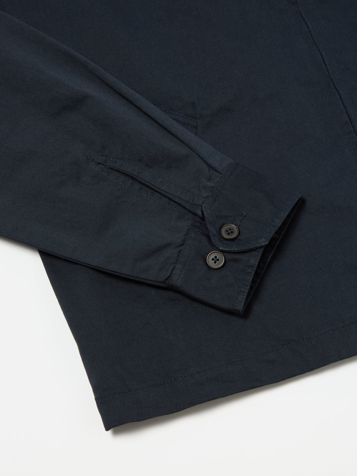 Navy Embroidered Twill Windcheater