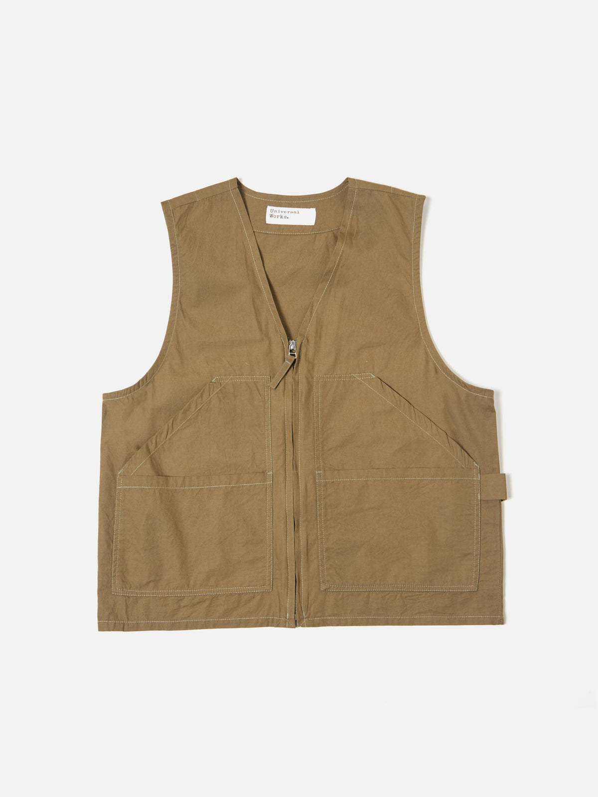 Khaki Broad Cloth Painters Gilet