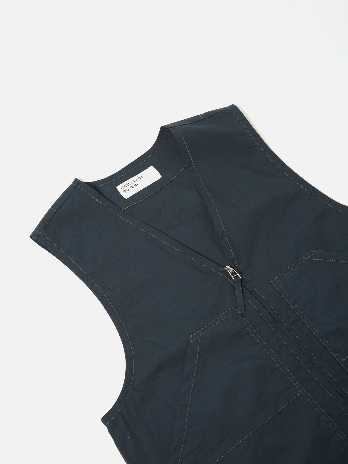 Navy Broad Cloth Painters Gilet