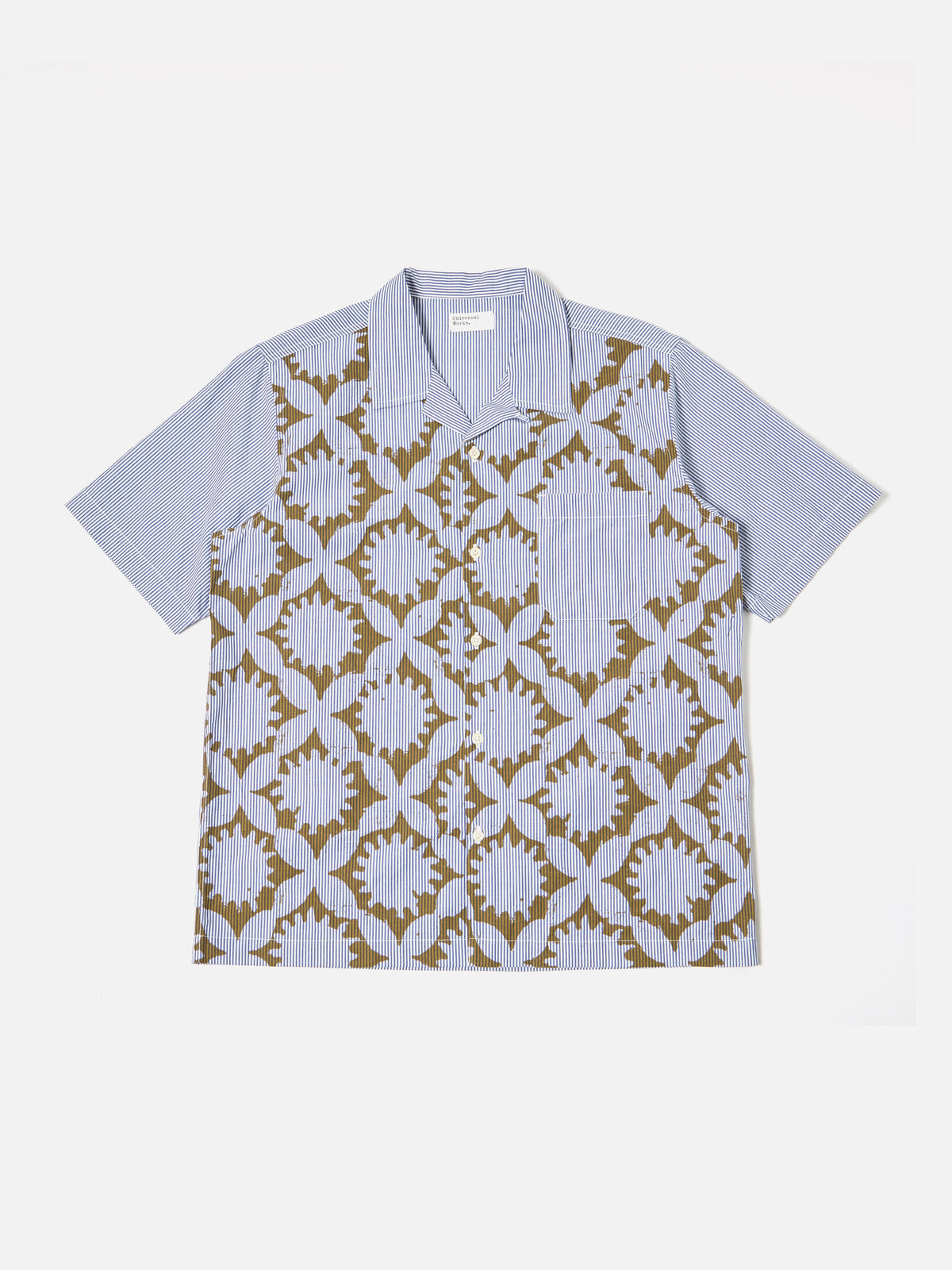 Sun Print Stripe Gold/Blue Road Shirt