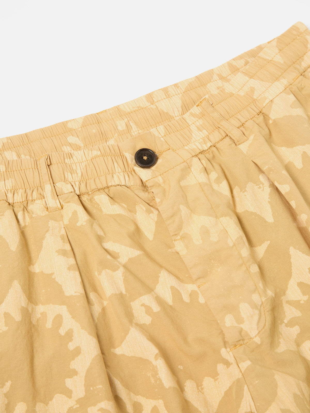 Sand Over Dyed Sun Print Pleated Track Short