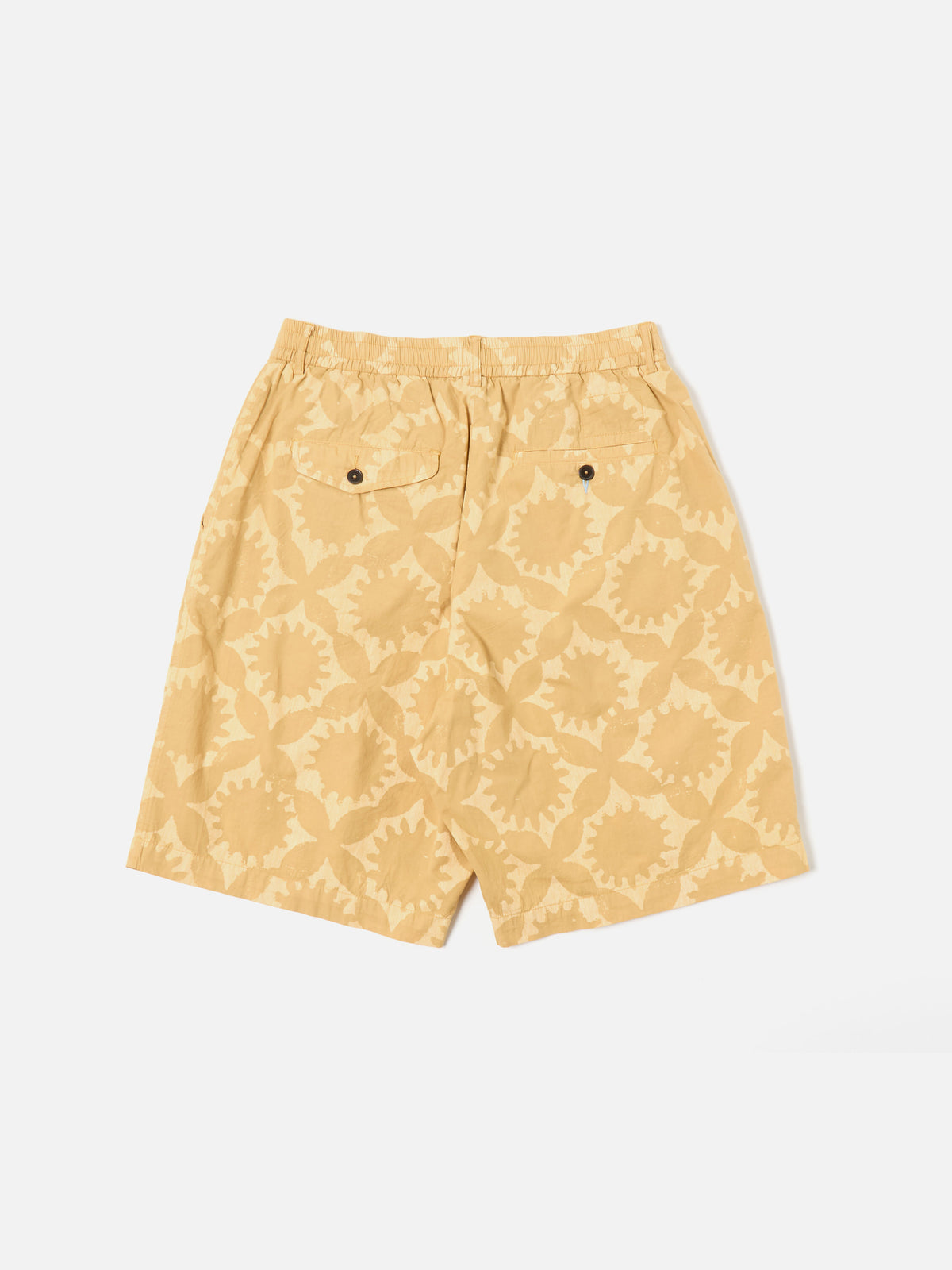Sand Over Dyed Sun Print Pleated Track Short