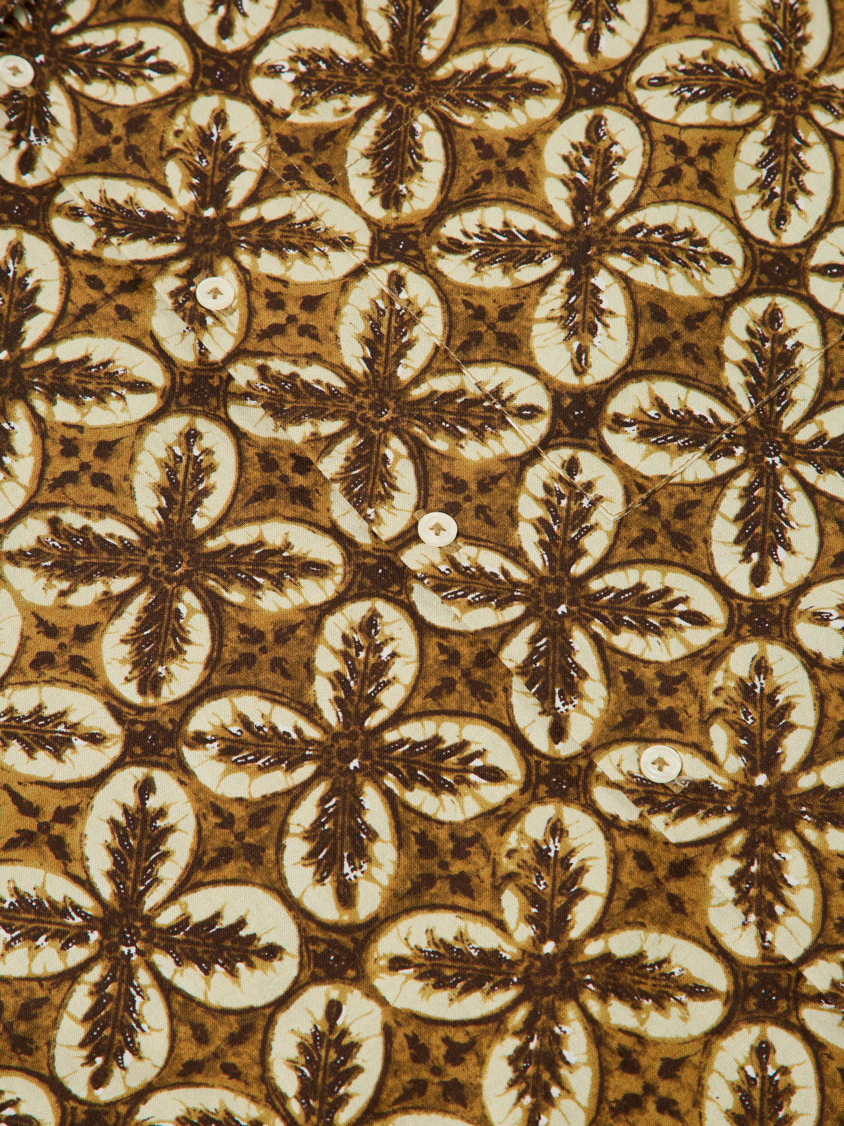 Brown Lobby Print Camp Shirt