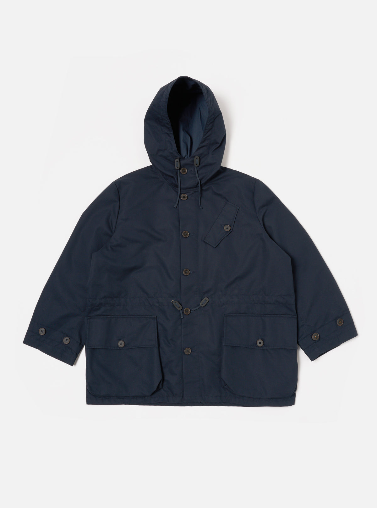 Navy Brushed Polytech Boston Parka