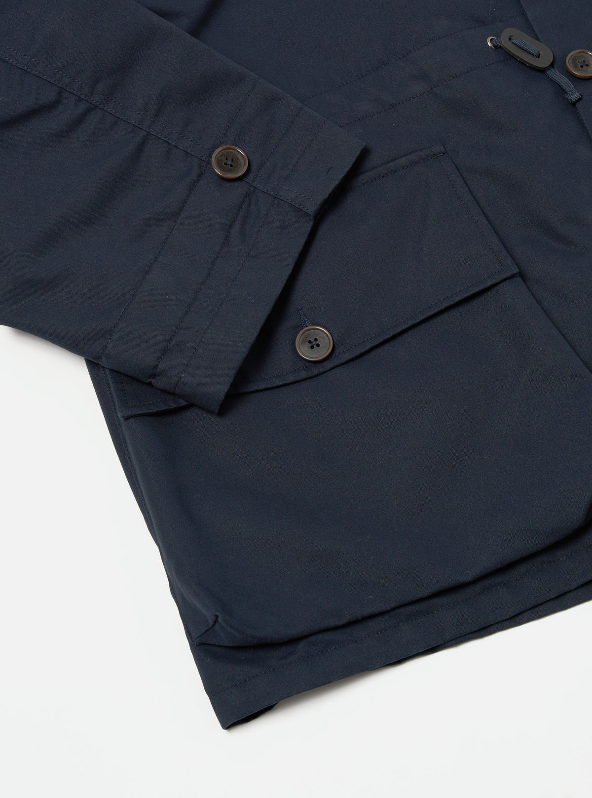 Navy Brushed Polytech Boston Parka