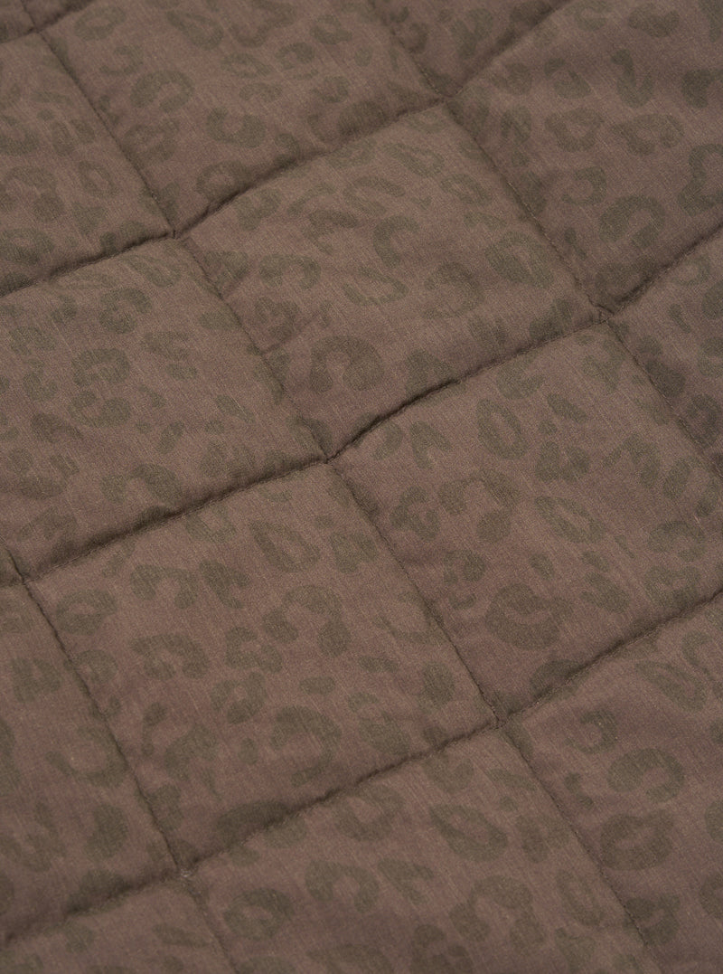 Sand Leopard Recycled Polytech Carlton Jacket